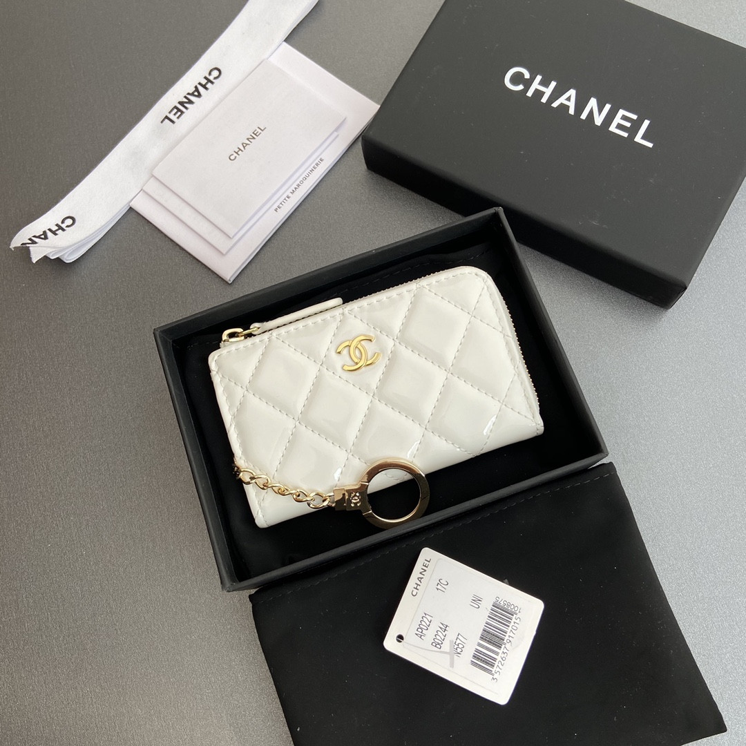 Ch*el Card holder 11.5×7.5×1.5cm