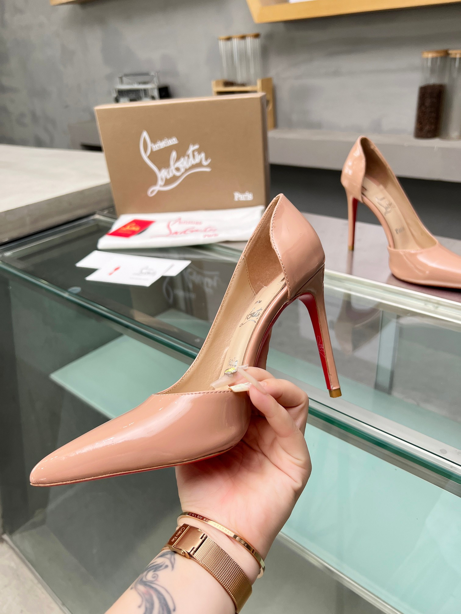 UA Ch**an Louboutin CL red-bottom shoes