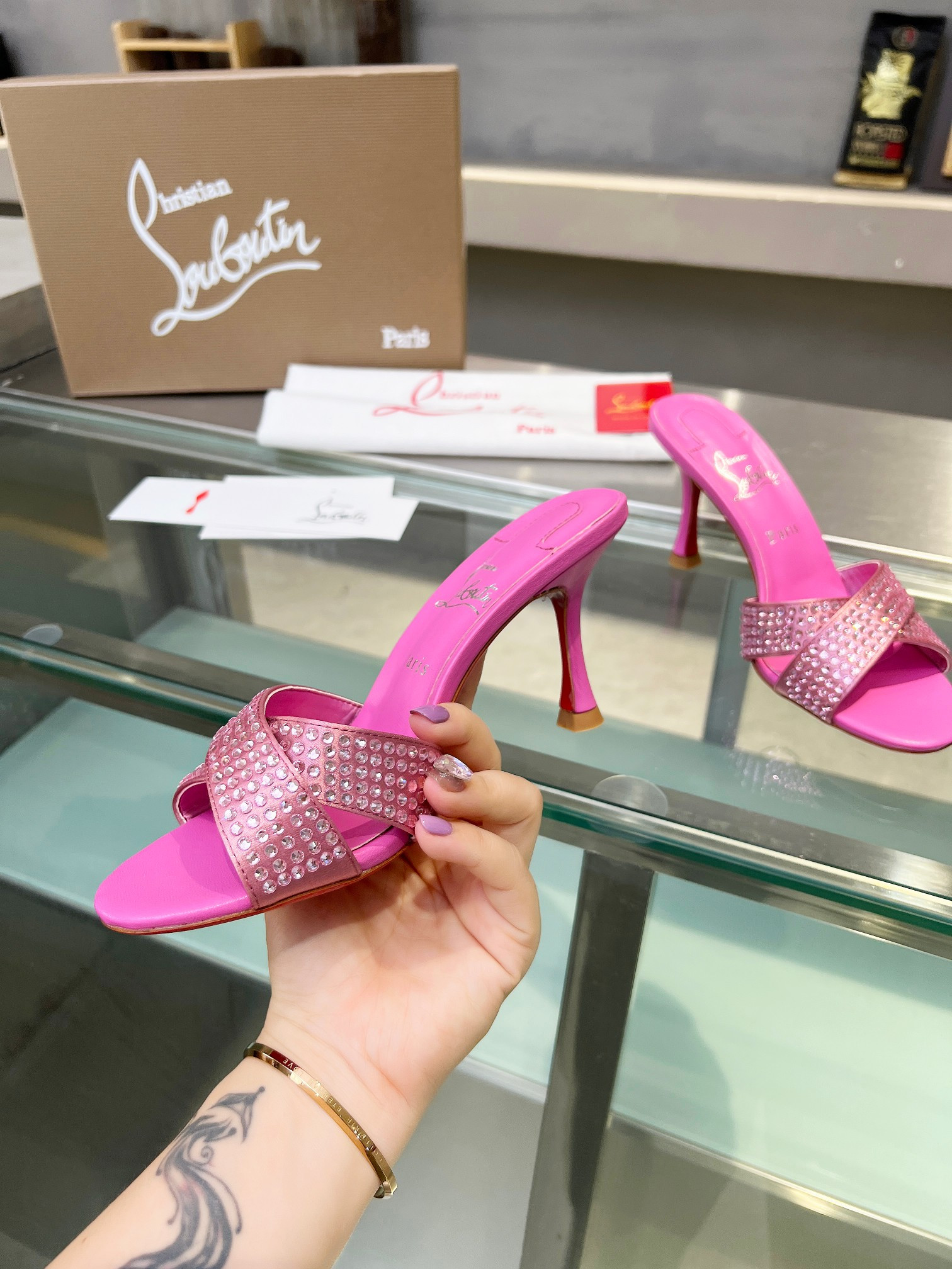 UA Ch**an Louboutin CL red-bottom shoes