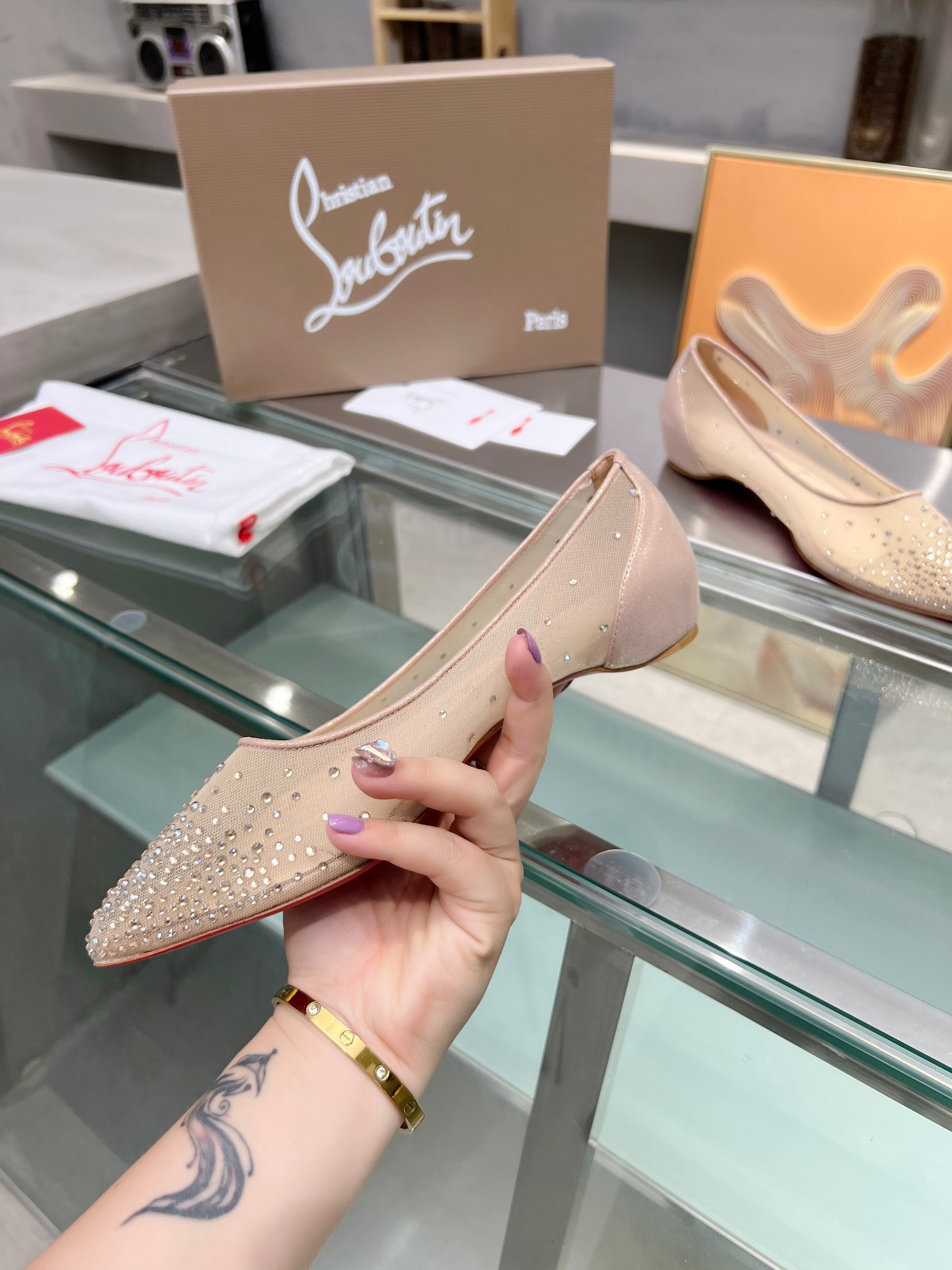 UA Ch**an Louboutin CL red-bottom shoes