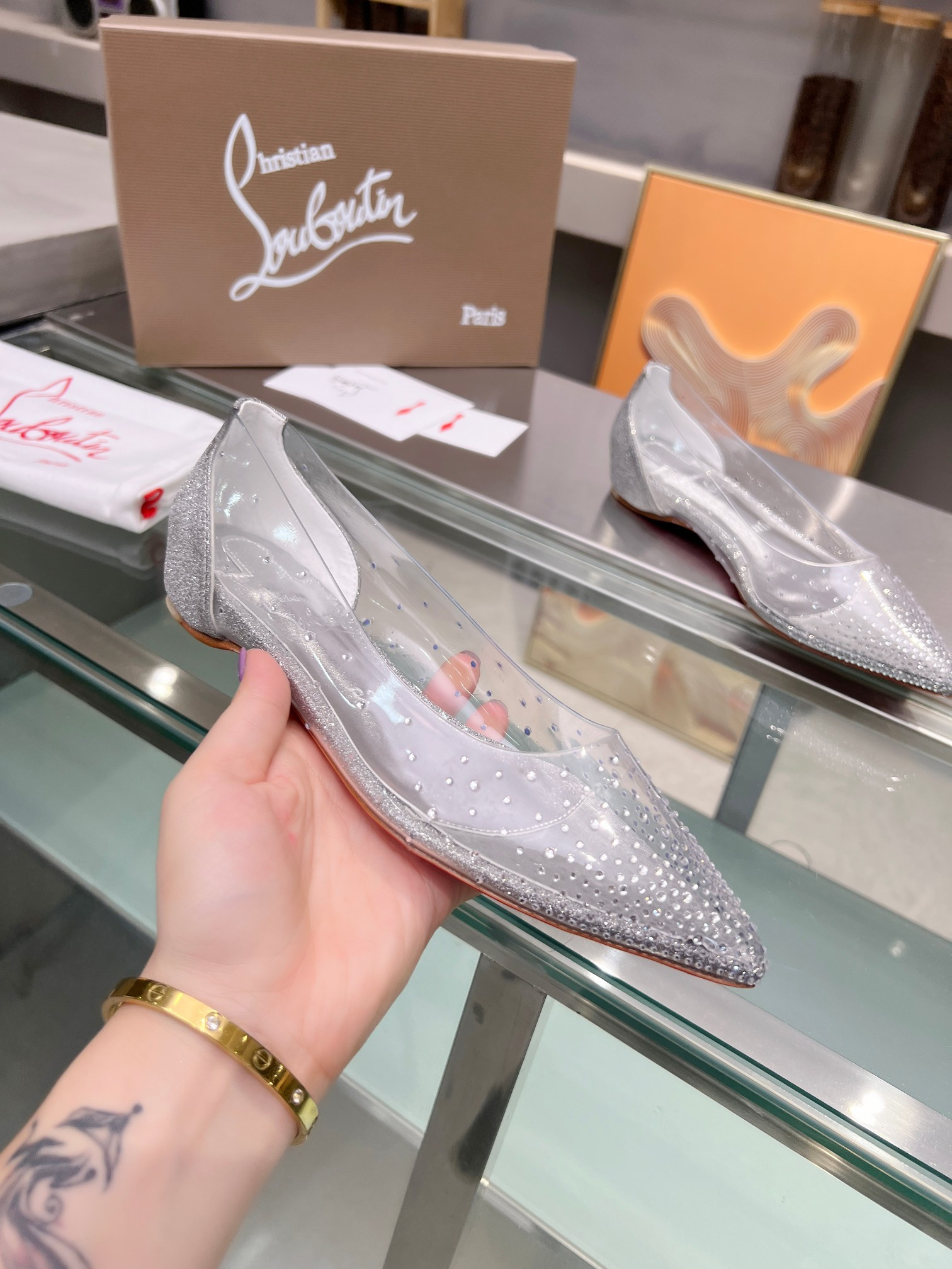 UA Ch**an Louboutin CL red-bottom shoes