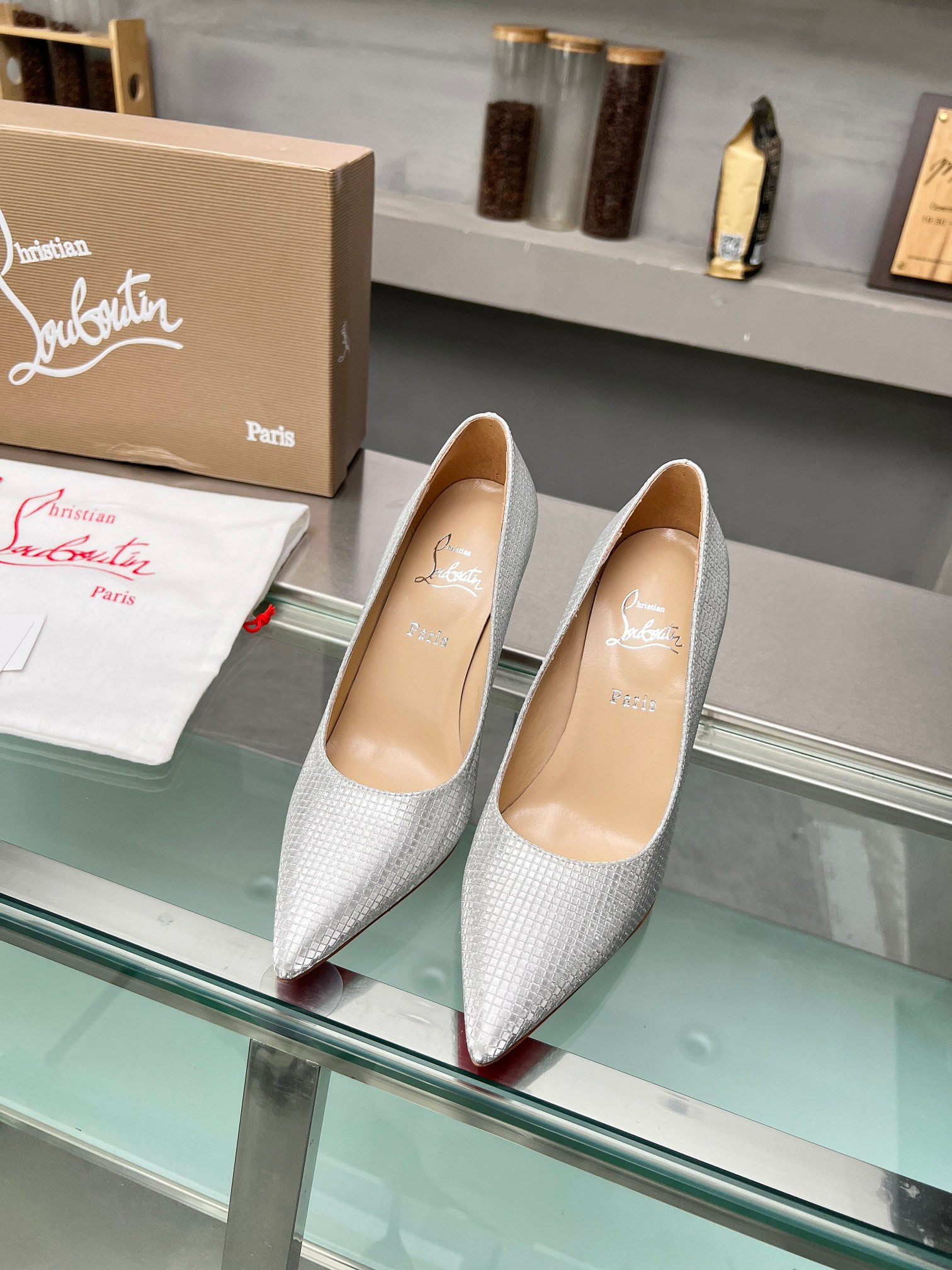 UA Ch**an Louboutin CL red-bottom shoes