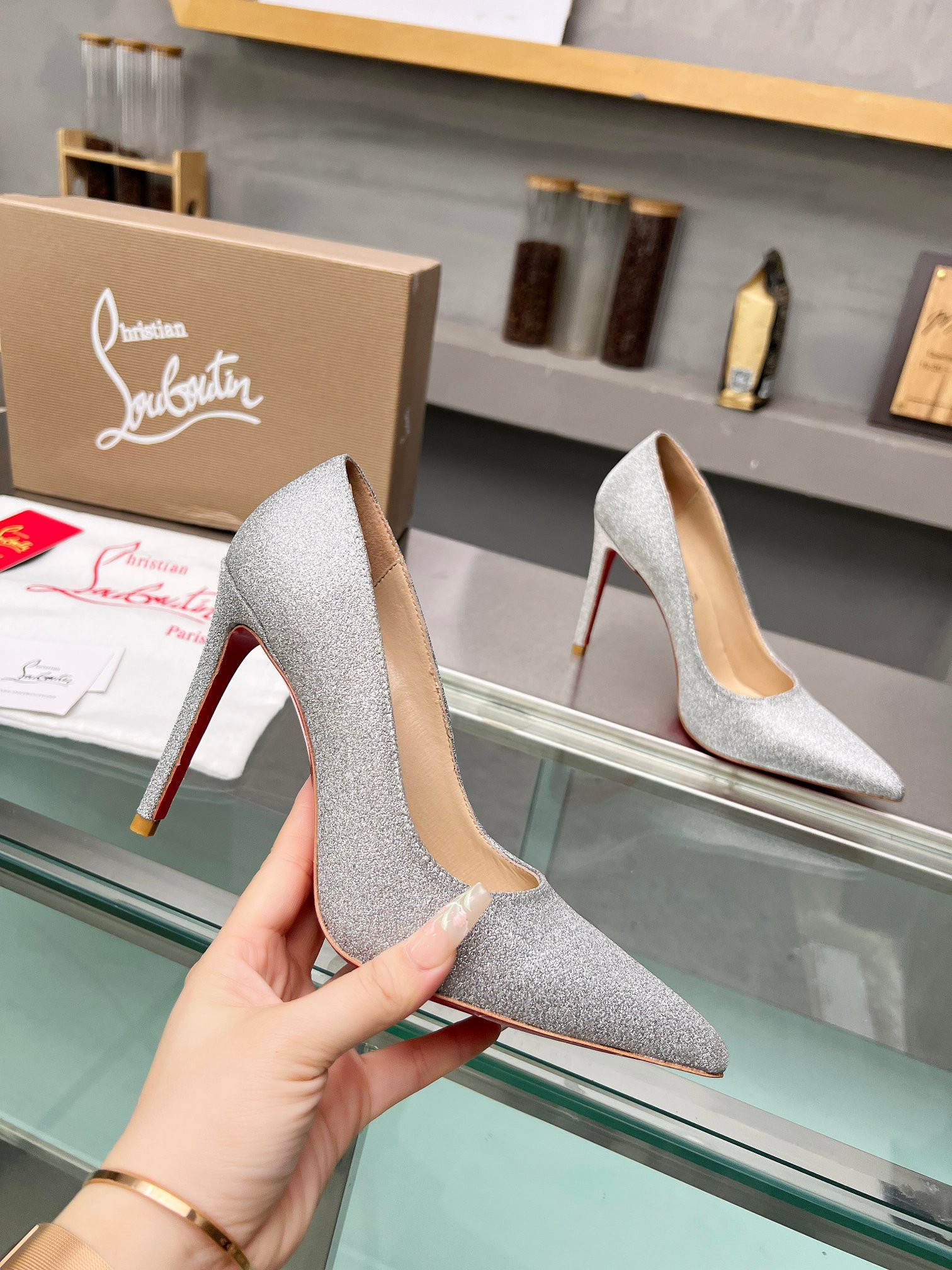UA Ch**an Louboutin CL red-bottom shoes
