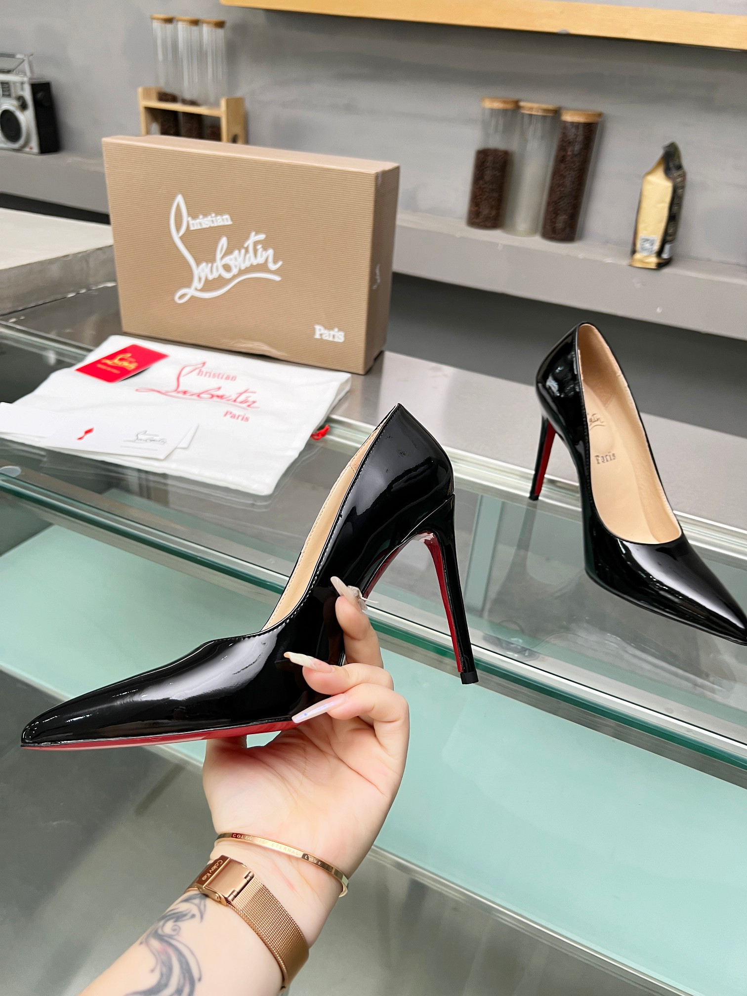 UA Ch**an Louboutin CL red-bottom shoes