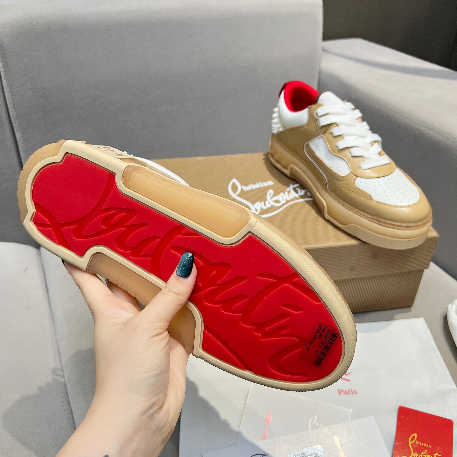 UA Ch**an Louboutin 2024 [New]ASTROLOUBI Unisex Thick-Soled Sneakers
