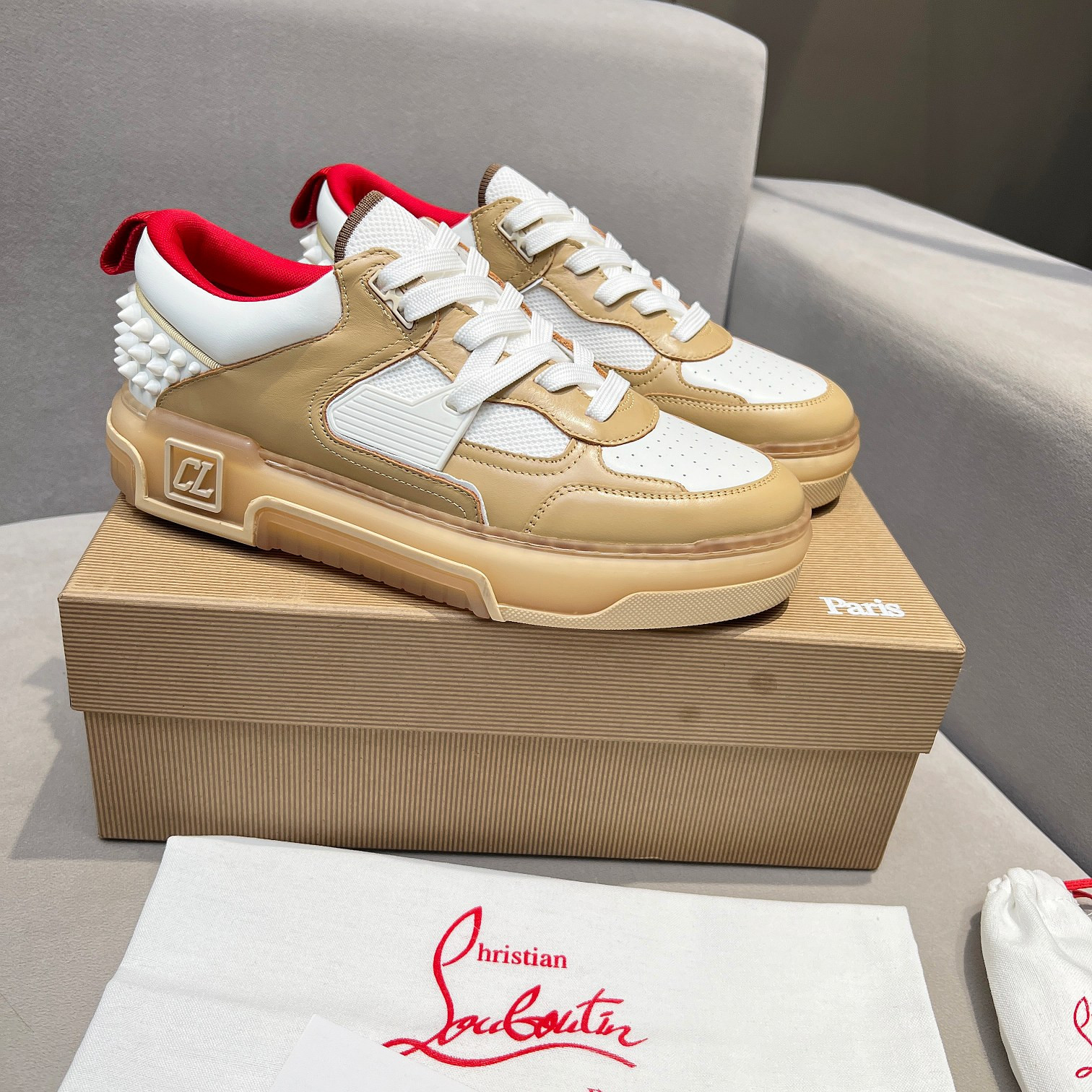 UA Ch**an Louboutin 2024 [New]ASTROLOUBI Unisex Thick-Soled Sneakers
