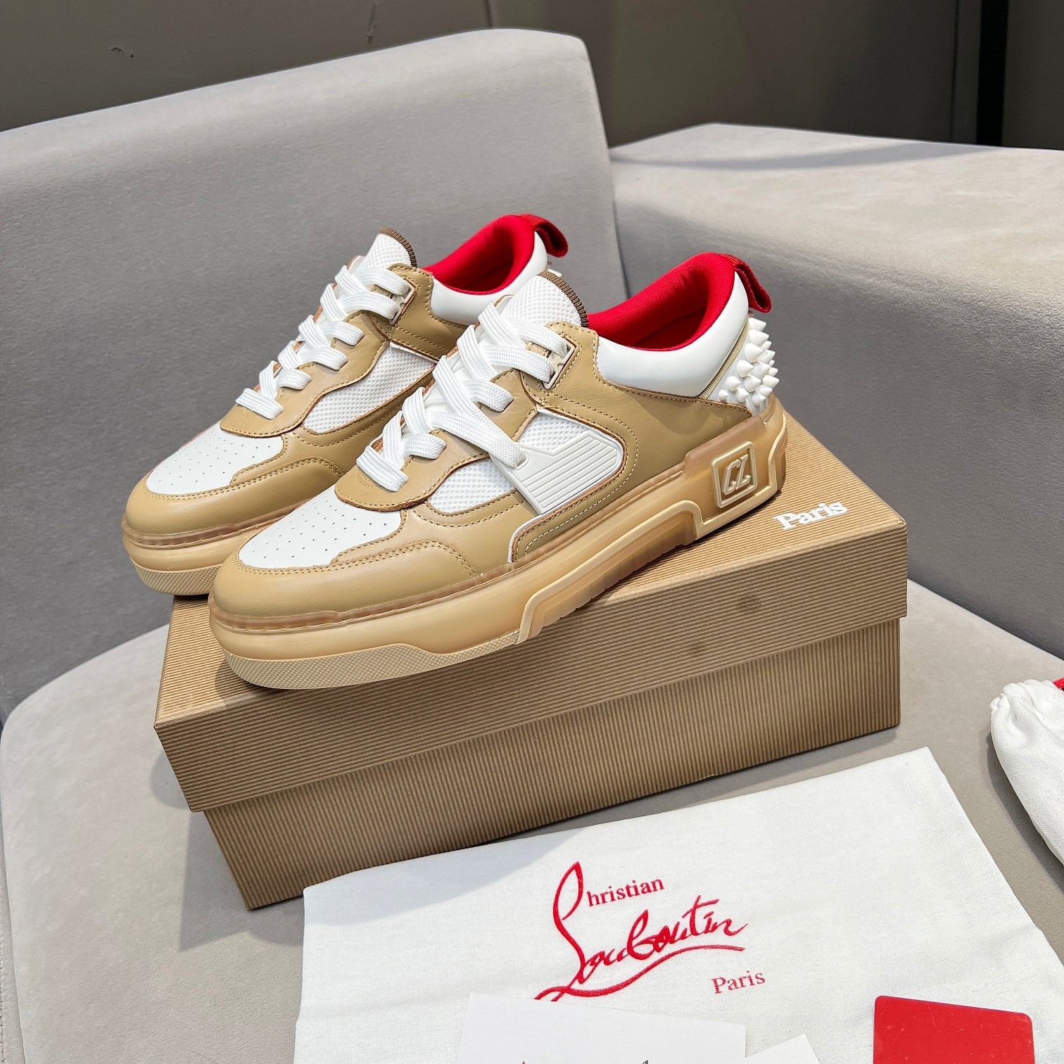 UA Ch**an Louboutin 2024 [New]ASTROLOUBI Unisex Thick-Soled Sneakers