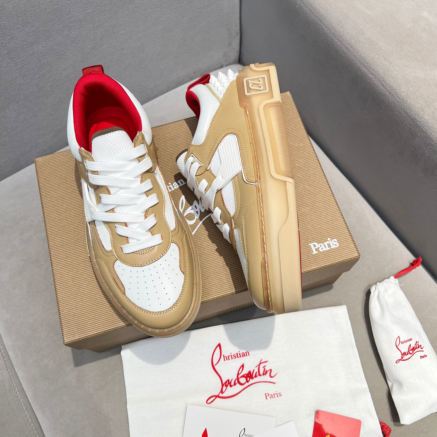 UA Ch**an Louboutin 2024 [New]ASTROLOUBI Unisex Thick-Soled Sneakers