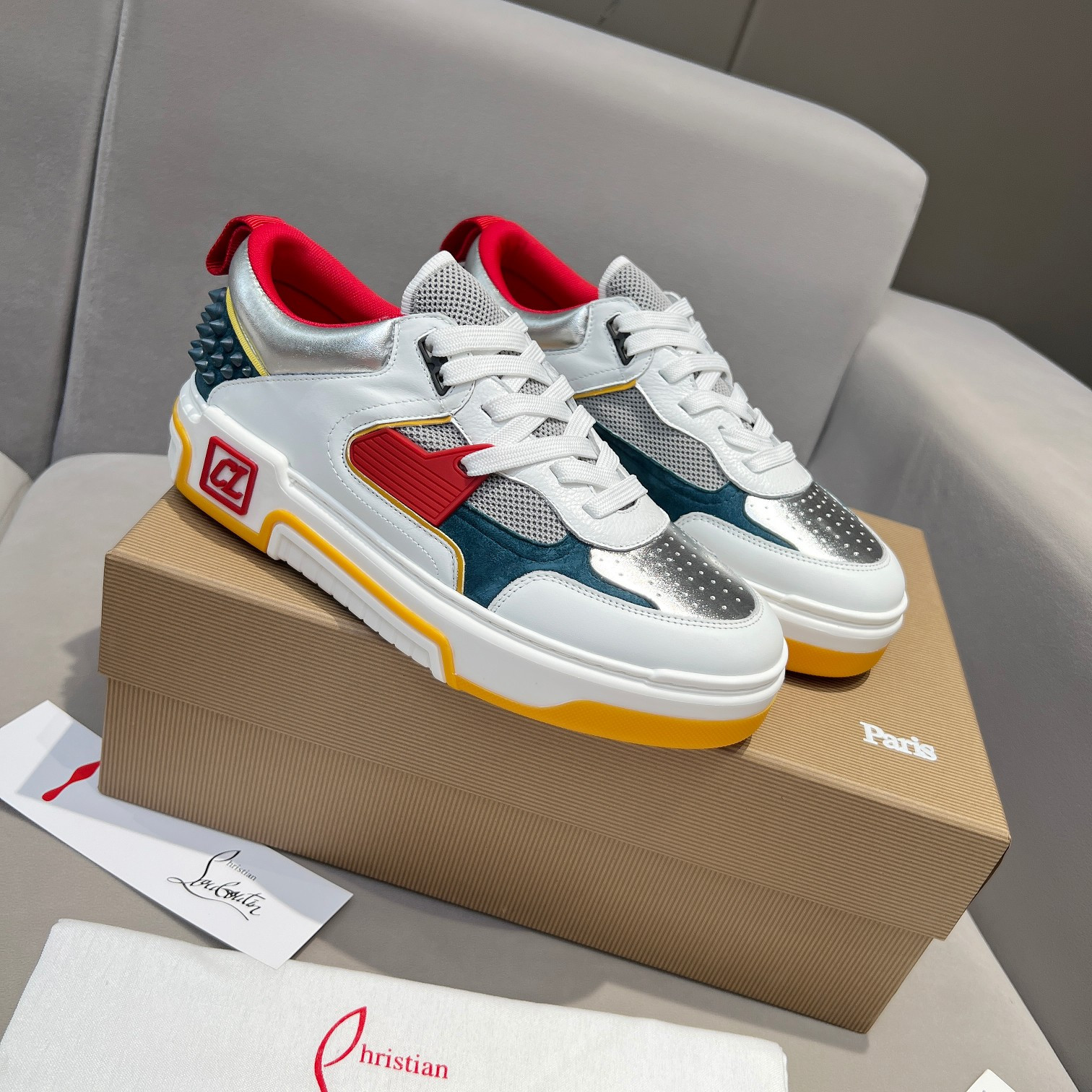 UA Ch**an Louboutin 2024 [New]ASTROLOUBI Unisex Thick-Soled Sneakers
