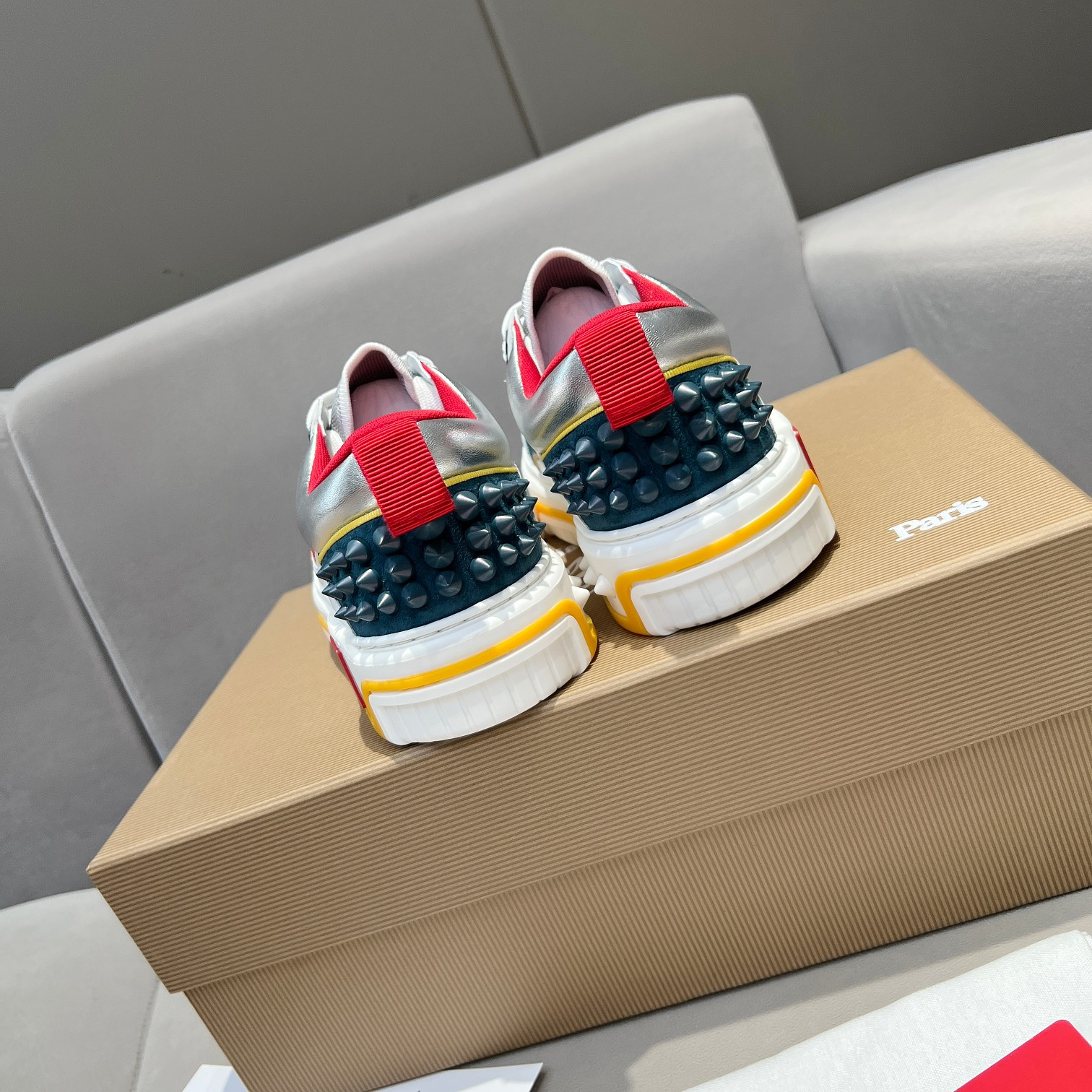 UA Ch**an Louboutin 2024 [New]ASTROLOUBI Unisex Thick-Soled Sneakers