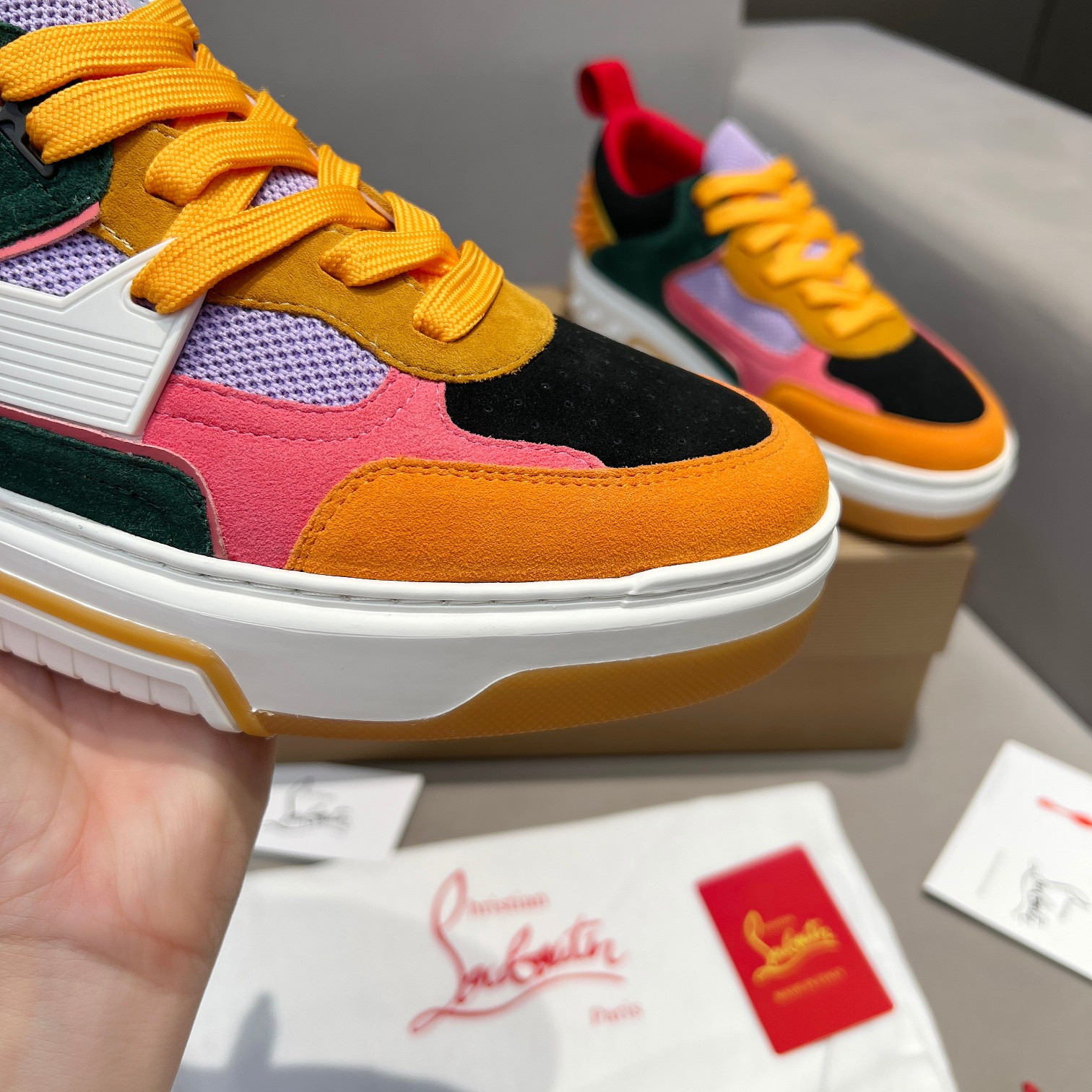 UA Ch**an Louboutin 2024 [New]ASTROLOUBI Unisex Thick-Soled Sneakers