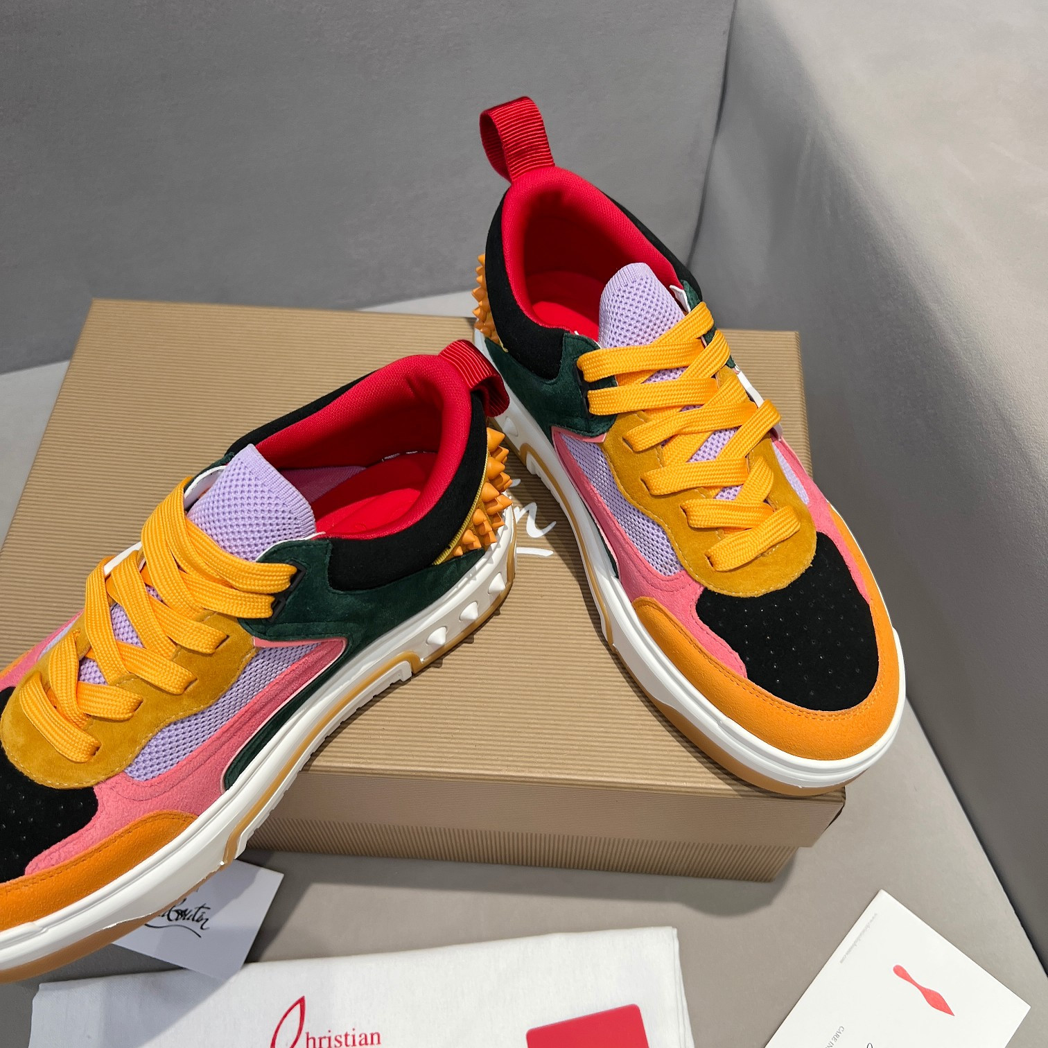UA Ch**an Louboutin 2024 [New]ASTROLOUBI Unisex Thick-Soled Sneakers