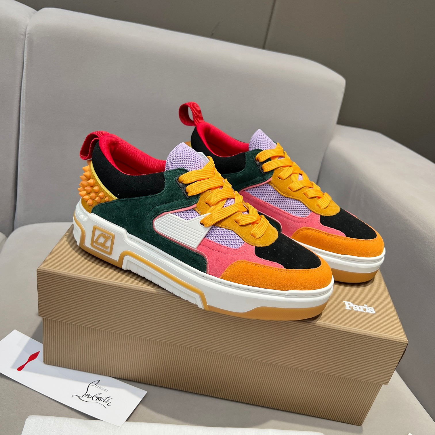 UA Ch**an Louboutin 2024 [New]ASTROLOUBI Unisex Thick-Soled Sneakers