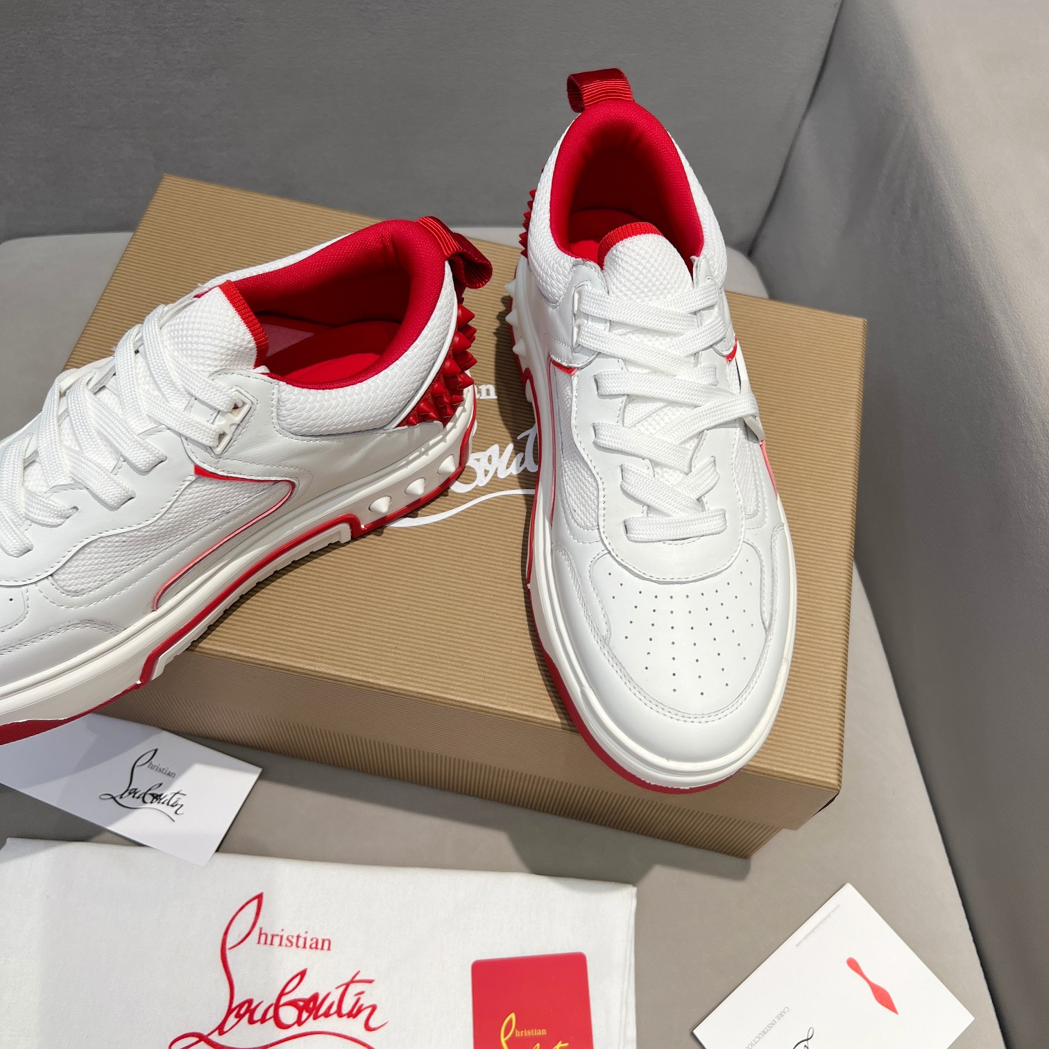UA Ch**an Louboutin 2024 [New]ASTROLOUBI Unisex Thick-Soled Sneakers