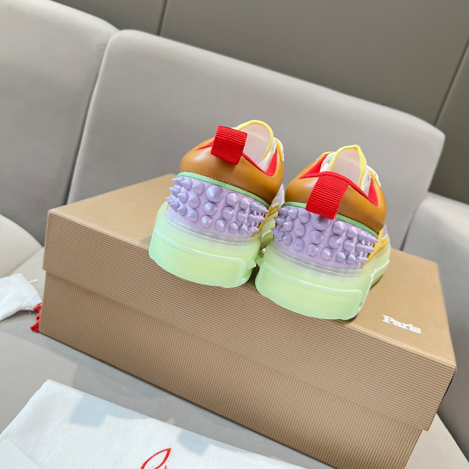 UA Ch**an Louboutin 2024 [New]ASTROLOUBI Unisex Thick-Soled Sneakers