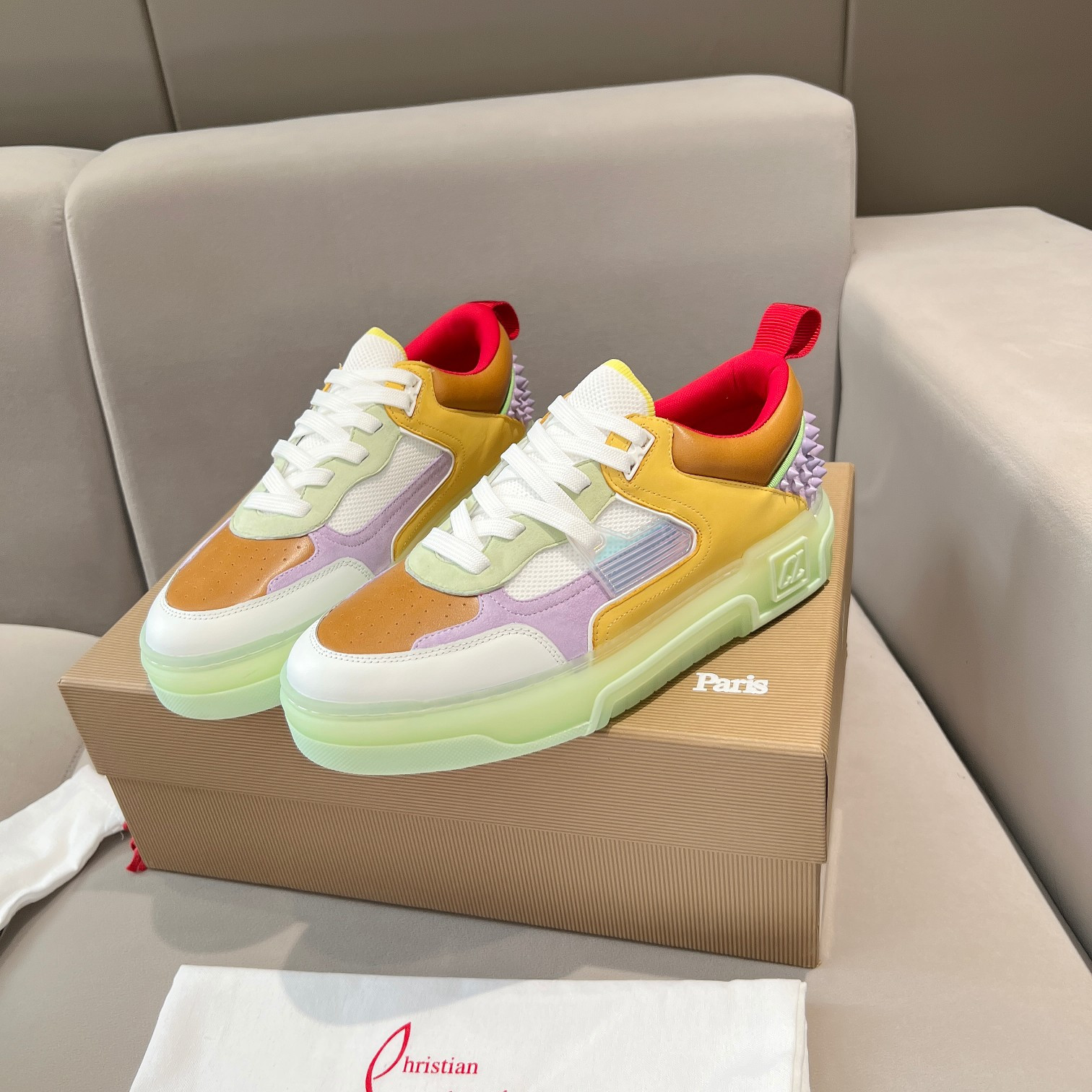 UA Ch**an Louboutin 2024 [New]ASTROLOUBI Unisex Thick-Soled Sneakers
