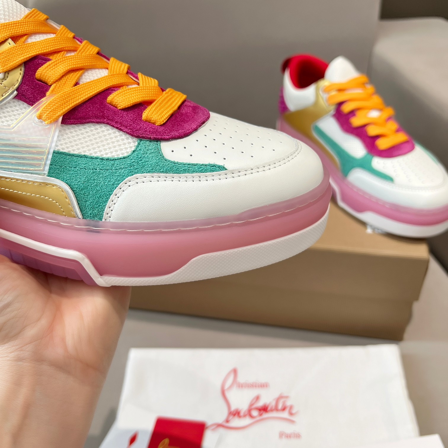 UA Ch**an Louboutin 2024 [New]ASTROLOUBI Unisex Thick-Soled Sneakers