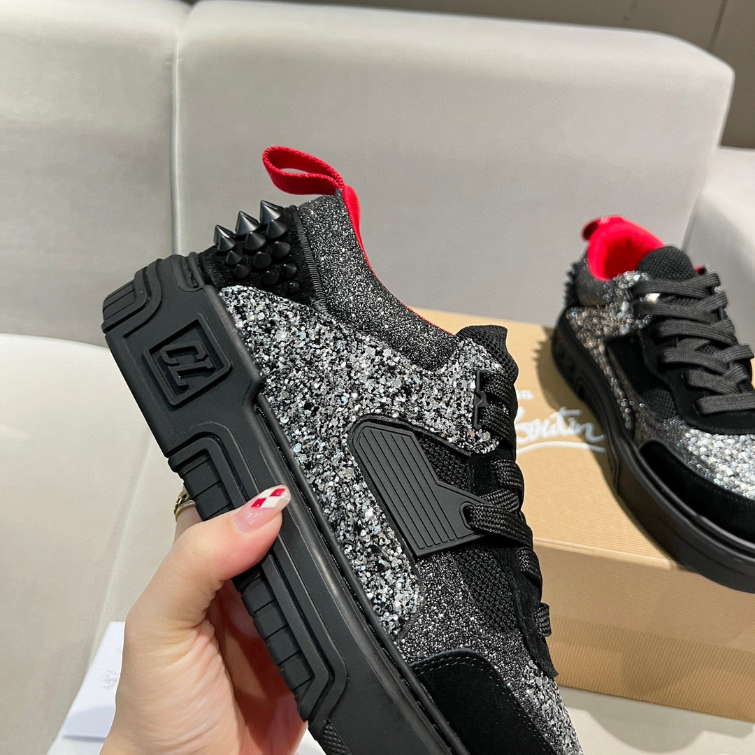 UA Ch**an Louboutin 2024 [New]ASTROLOUBI Unisex Thick-Soled Sneakers