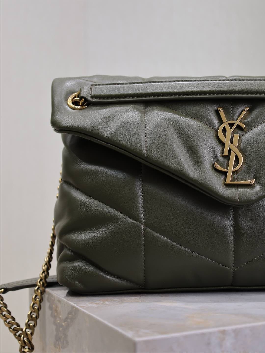 Y*L LOULOU PUFFER MEDIUM IN NAPPA LEATHER 35x23x13.5cm