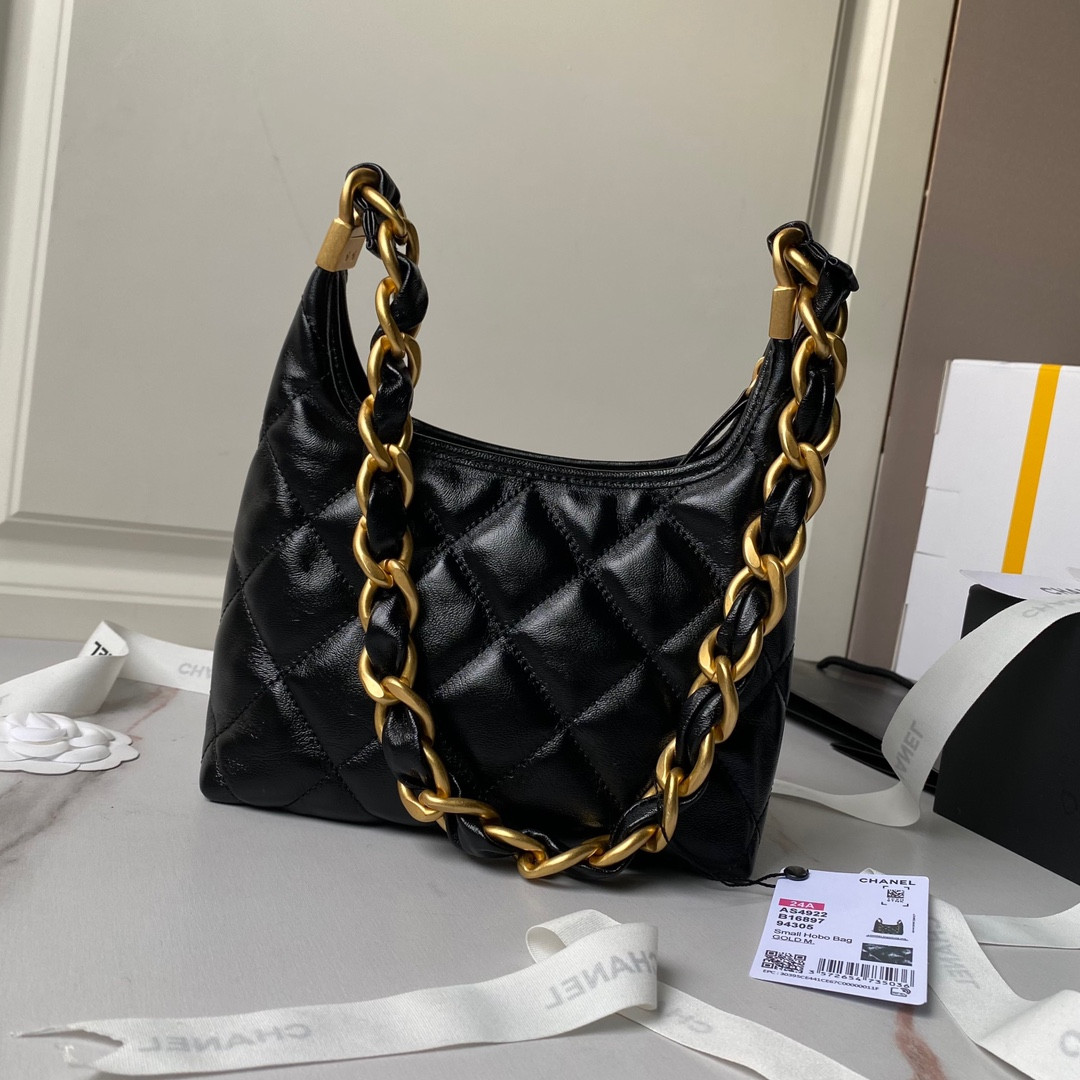 Ch*el Hobo Handbag 22.5×19.5×8.5cm