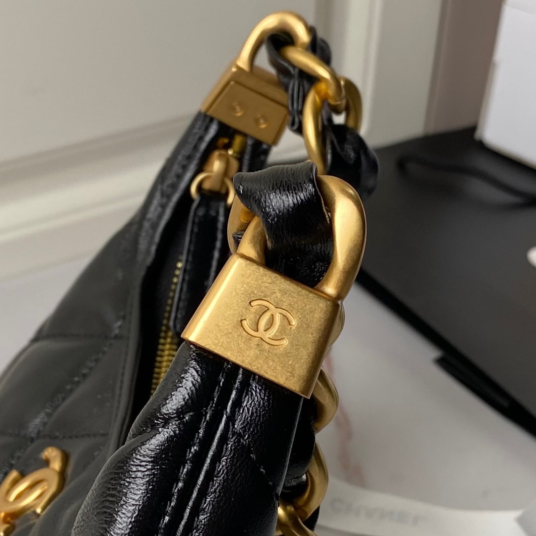 Ch*el Hobo Handbag 22.5×19.5×8.5cm