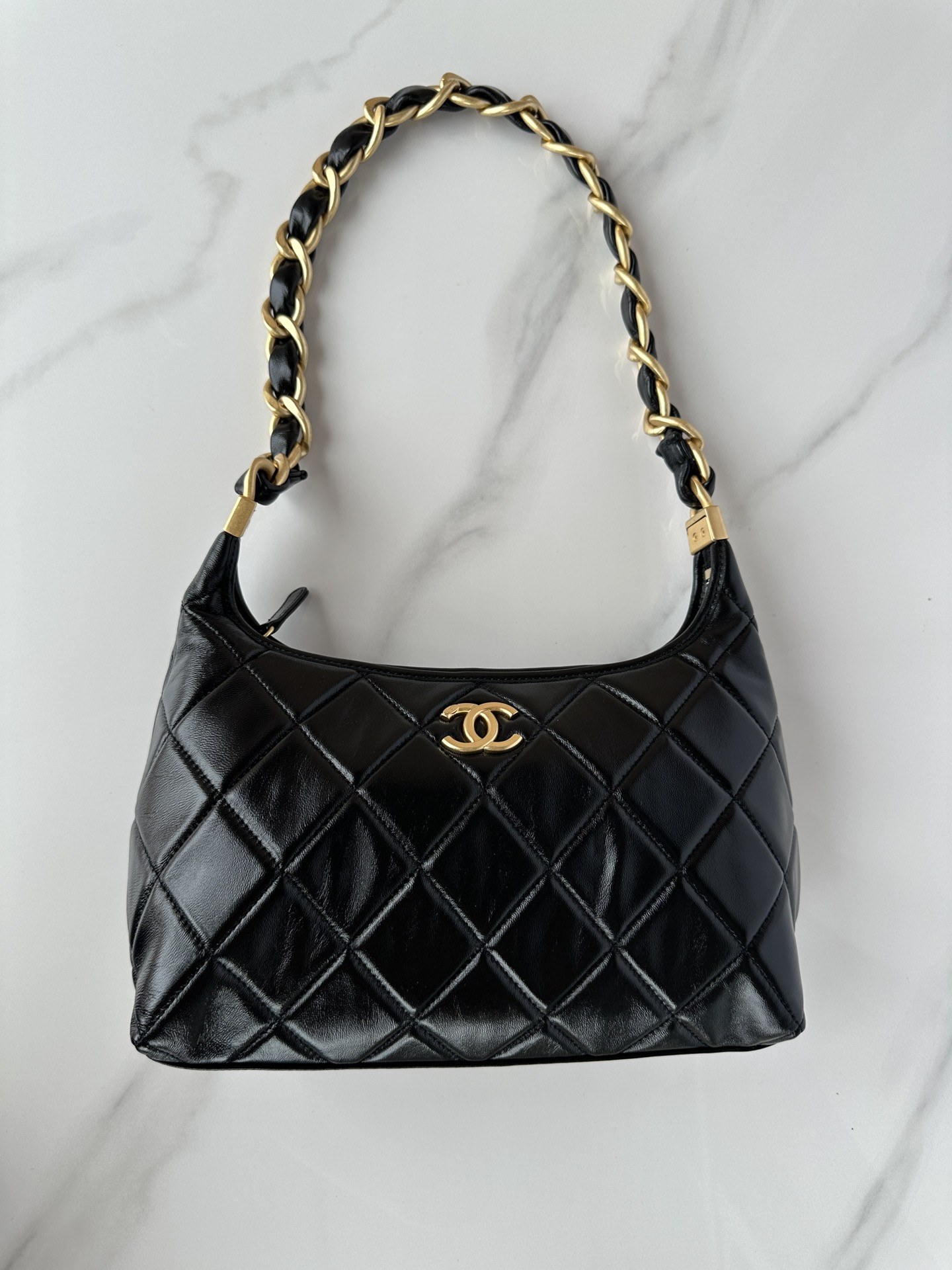 Ch*el Hobo Handbag 30×35×9cm