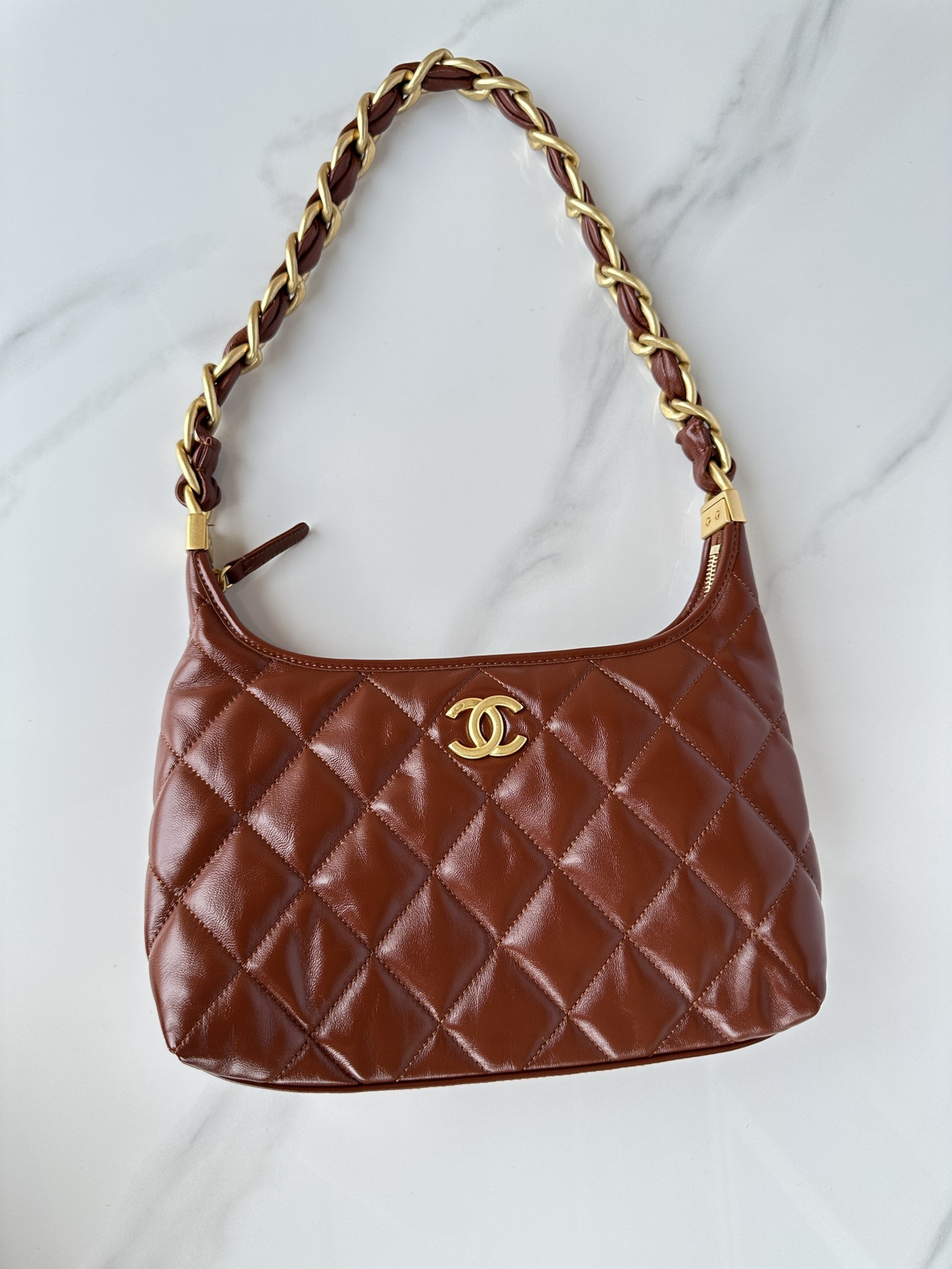 Ch*el Hobo Handbag 30×35×9cm