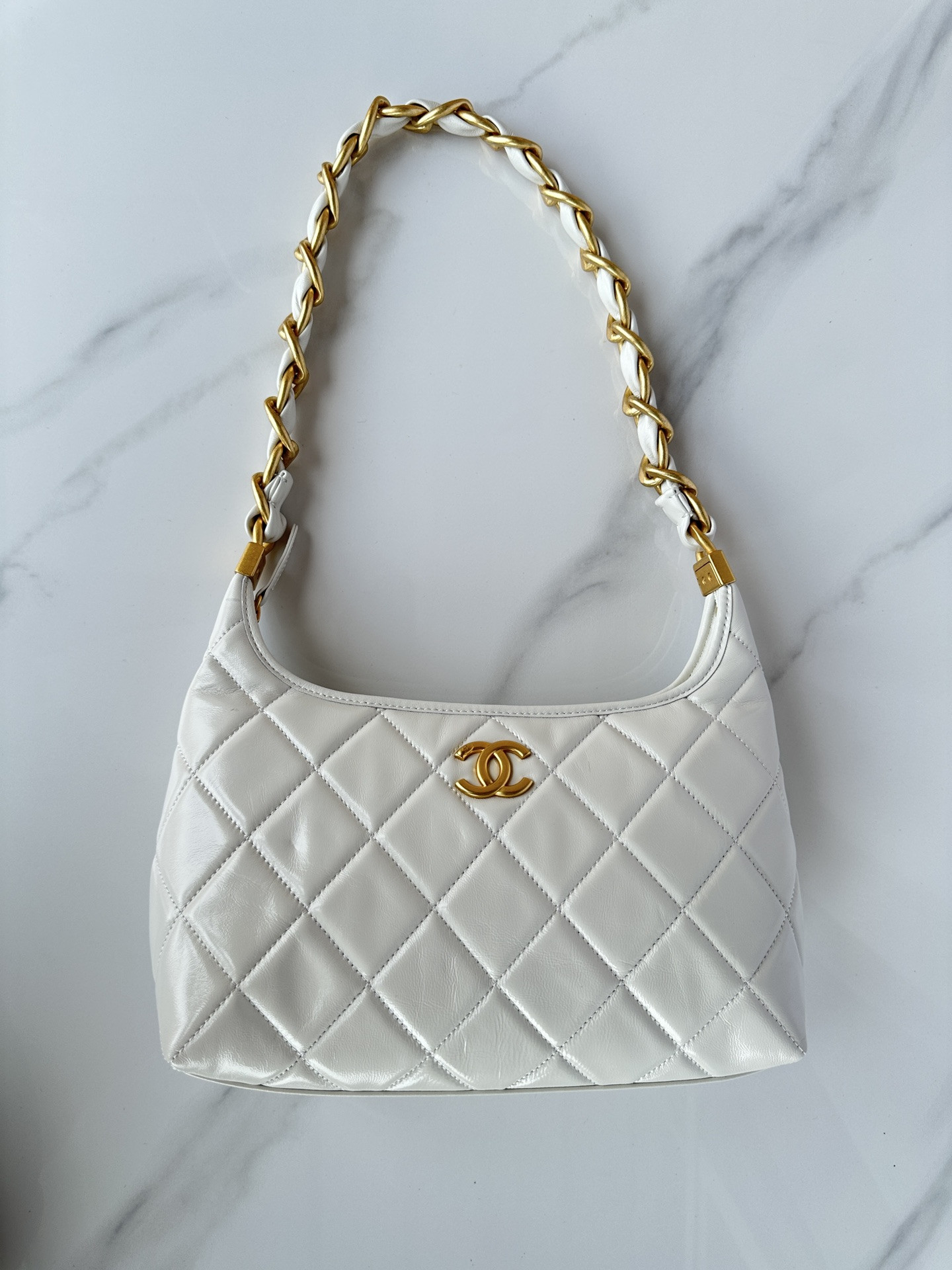Ch*el Hobo Handbag 30×35×9cm