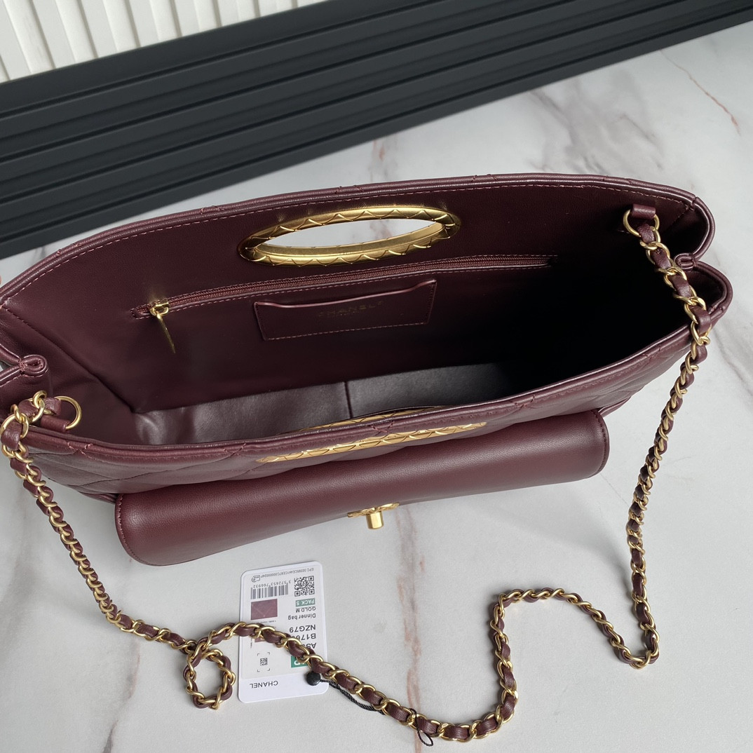 Ch*el 24B Evening Bag 24×34×8cm