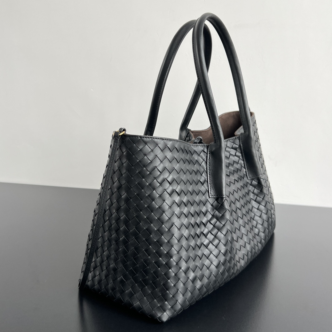 Bo*te*ga Ve*ne*ta Pinacoteca Reversible tote bag in Intrecciato silky calf leather 23x43x14.5cm (Without packaging)