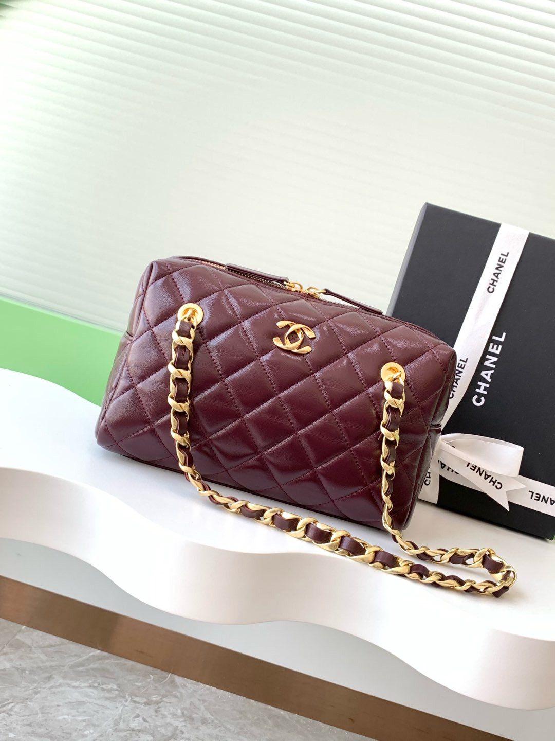 Ch*el Bowling Bag 15x25x11cm