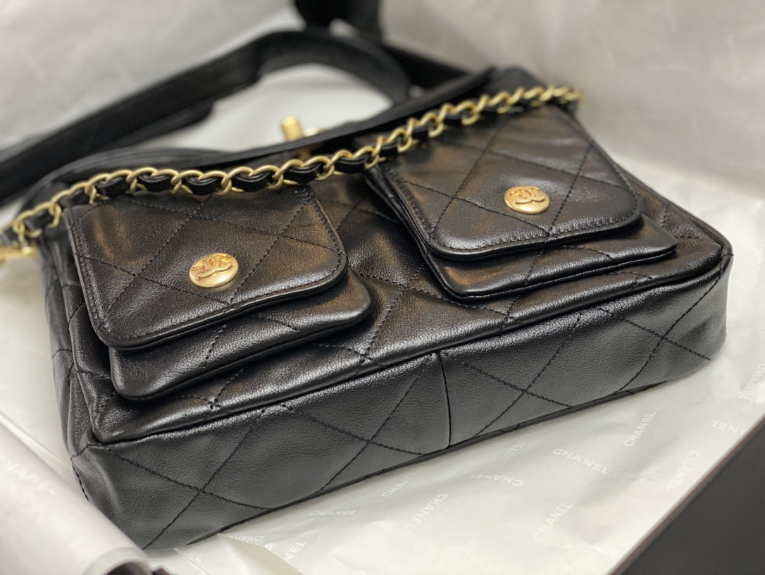 Ch*el Hobo Handbag 21x27x4.5cm