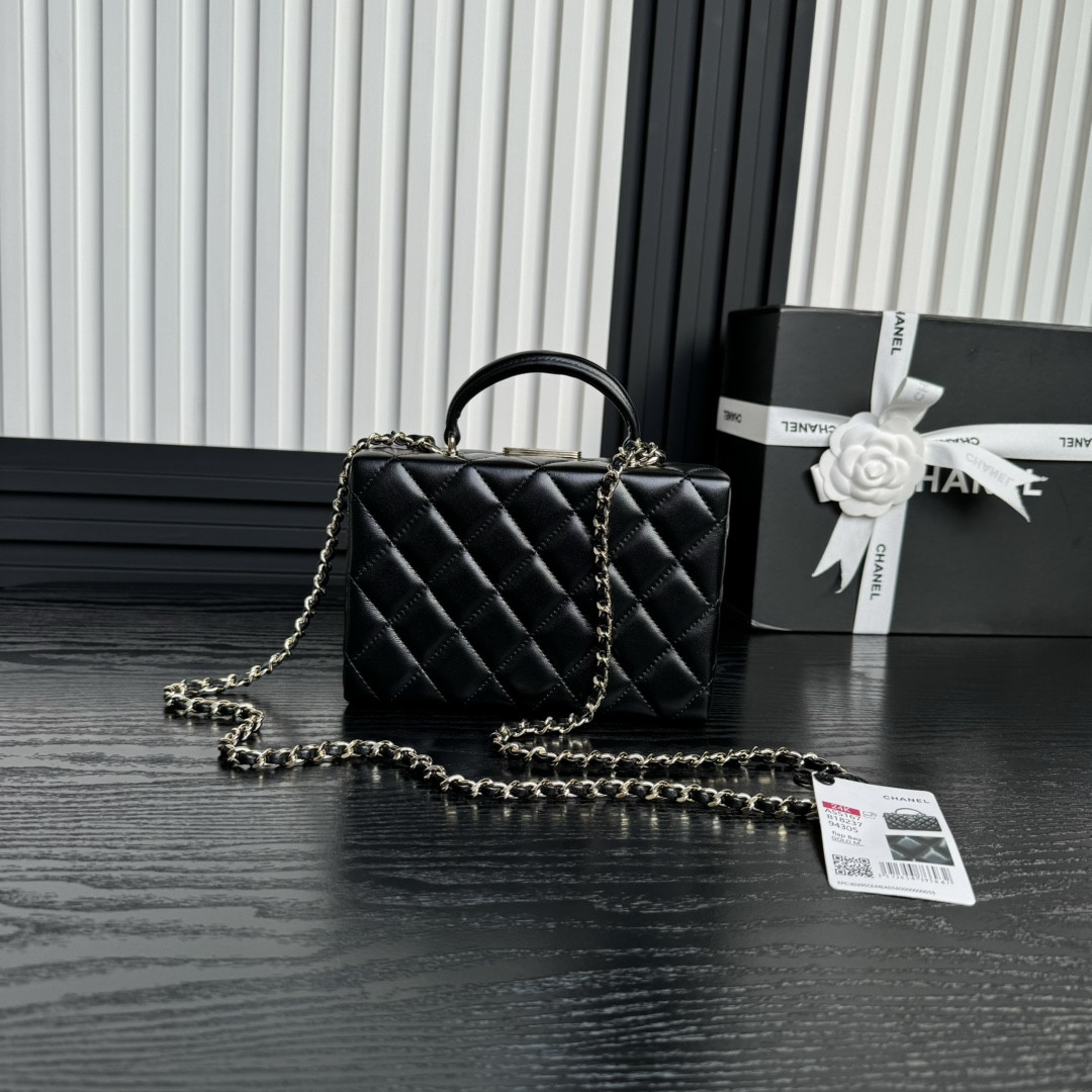 Ch*el Small Box Bag 12.5x18x6.5cm
