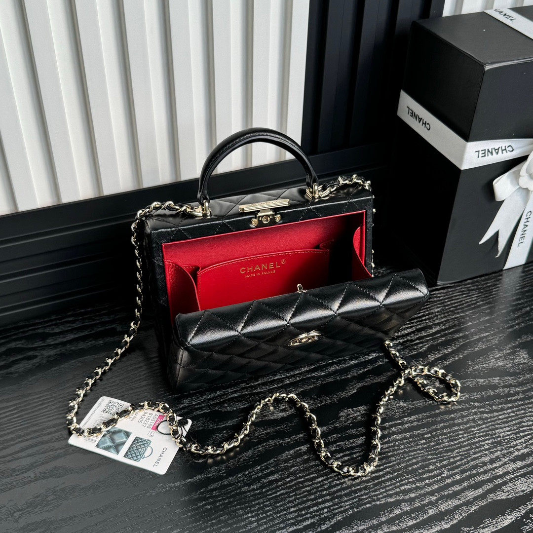 Ch*el Small Box Bag 12.5x18x6.5cm