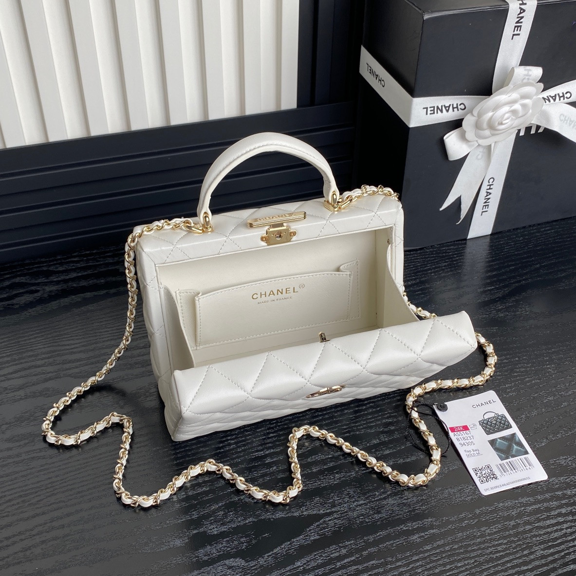 Ch*el Small Box Bag 12.5x18x6.5cm