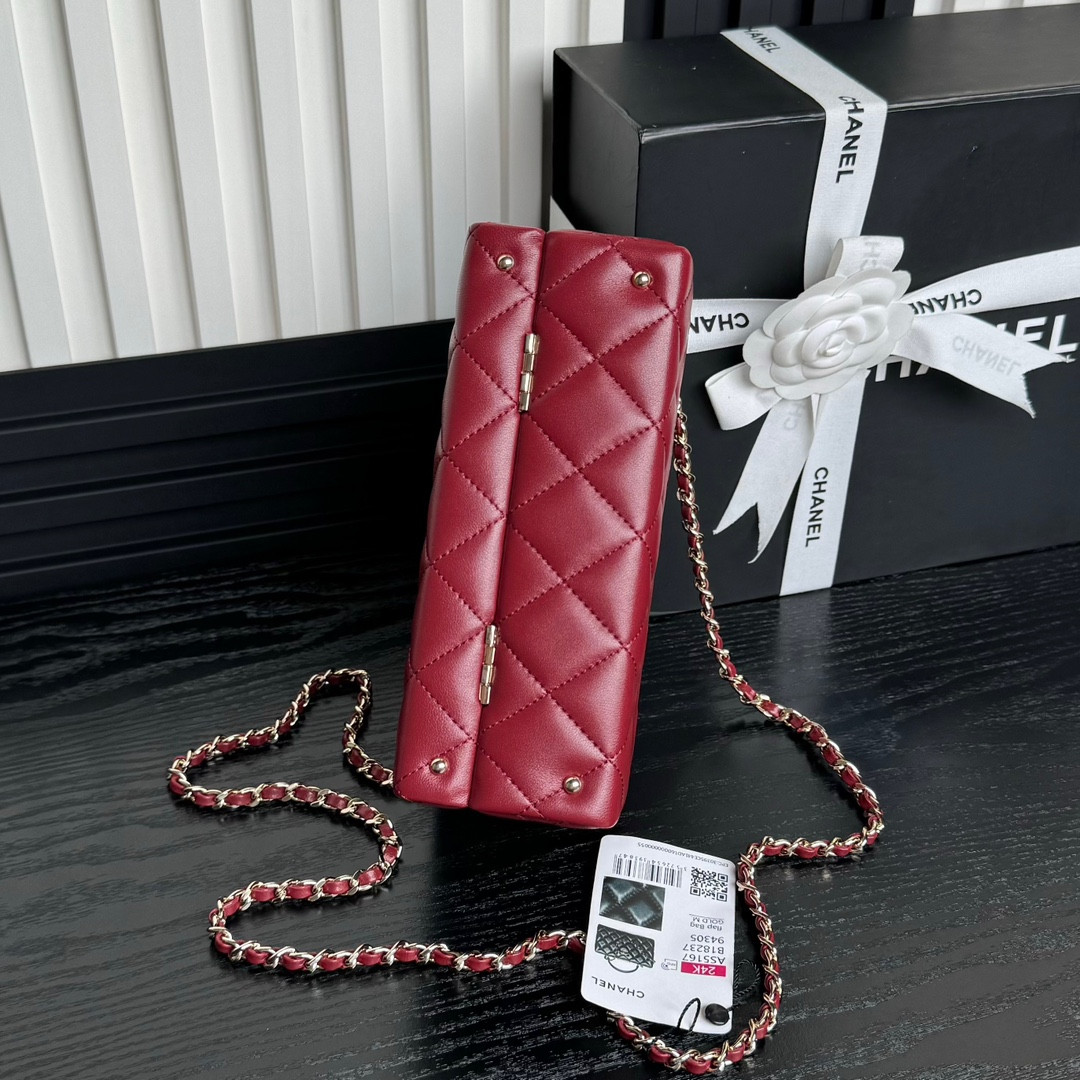Ch*el Small Box Bag 12.5x18x6.5cm