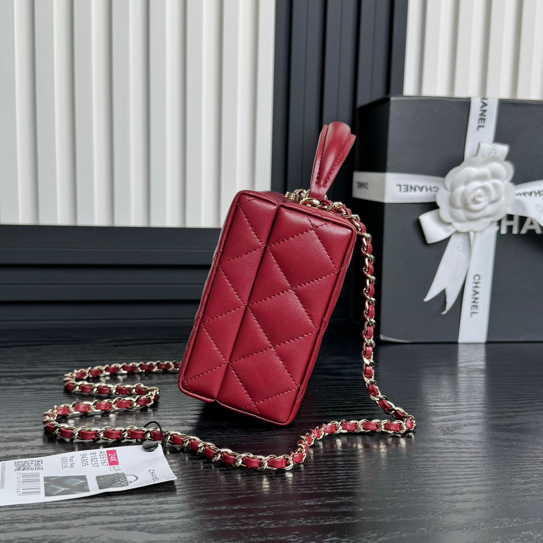 Ch*el Small Box Bag 12.5x18x6.5cm
