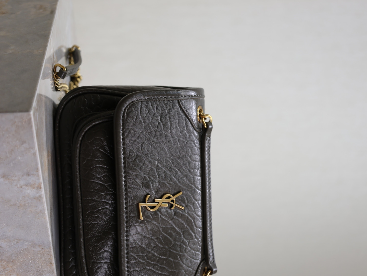 Y*L Niki Mini in grained lambskin 828736 12.5x18x5cm