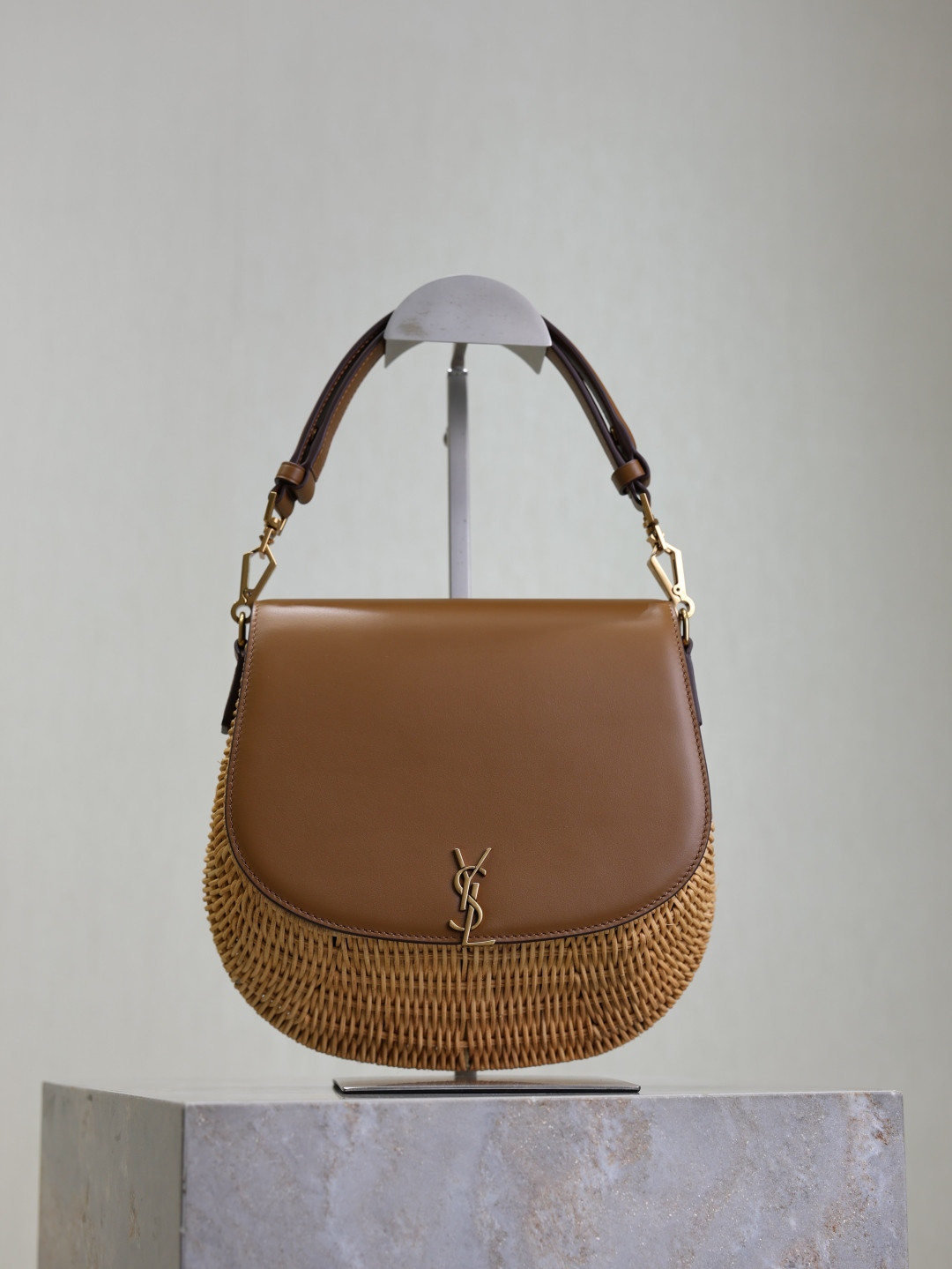 Y*L Mini VOLTAIRE top handle bag in osier 20x22x7.5cm
