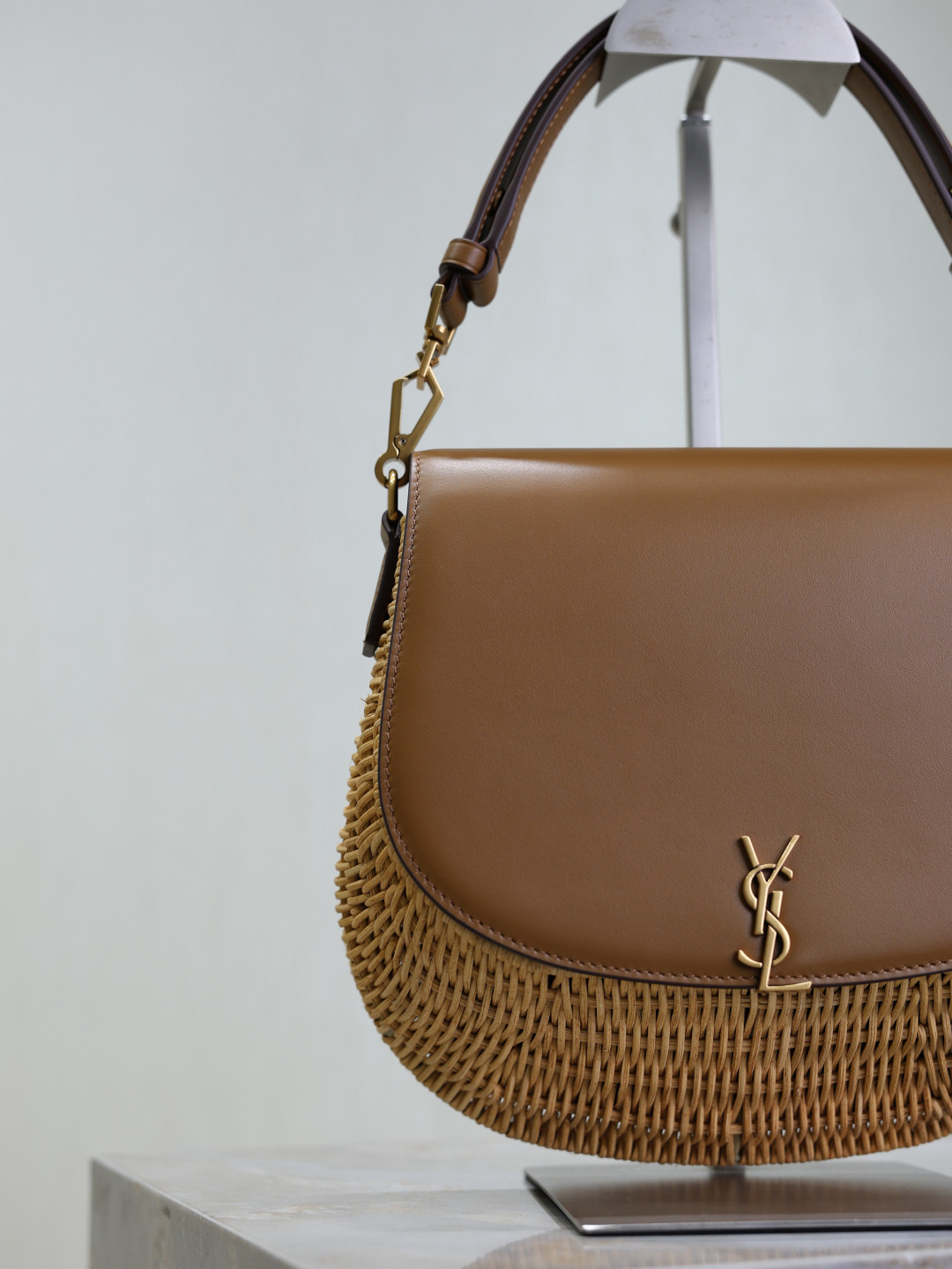 Y*L Mini VOLTAIRE top handle bag in osier 20x22x7.5cm