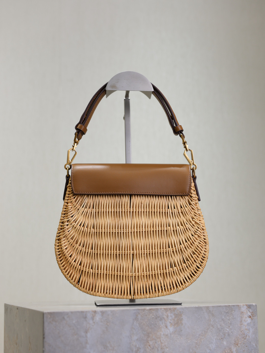 Y*L Mini VOLTAIRE top handle bag in osier 20x22x7.5cm