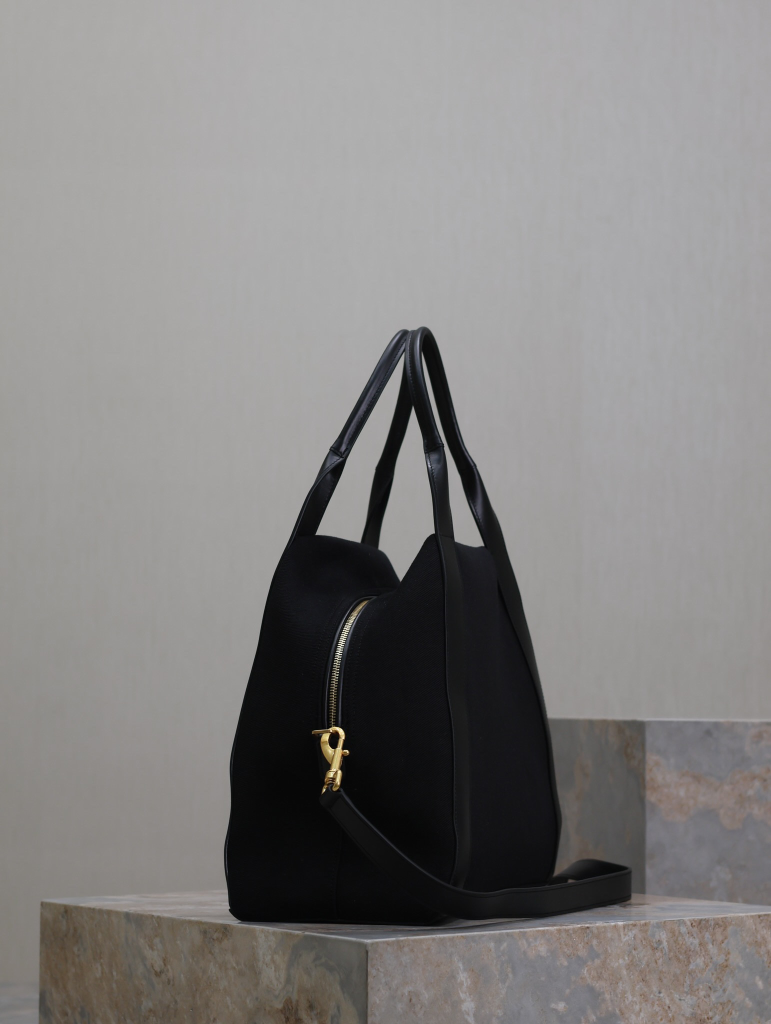 Y*L RIVE GAUCHE bowling tote in canvas 42x32x18cm