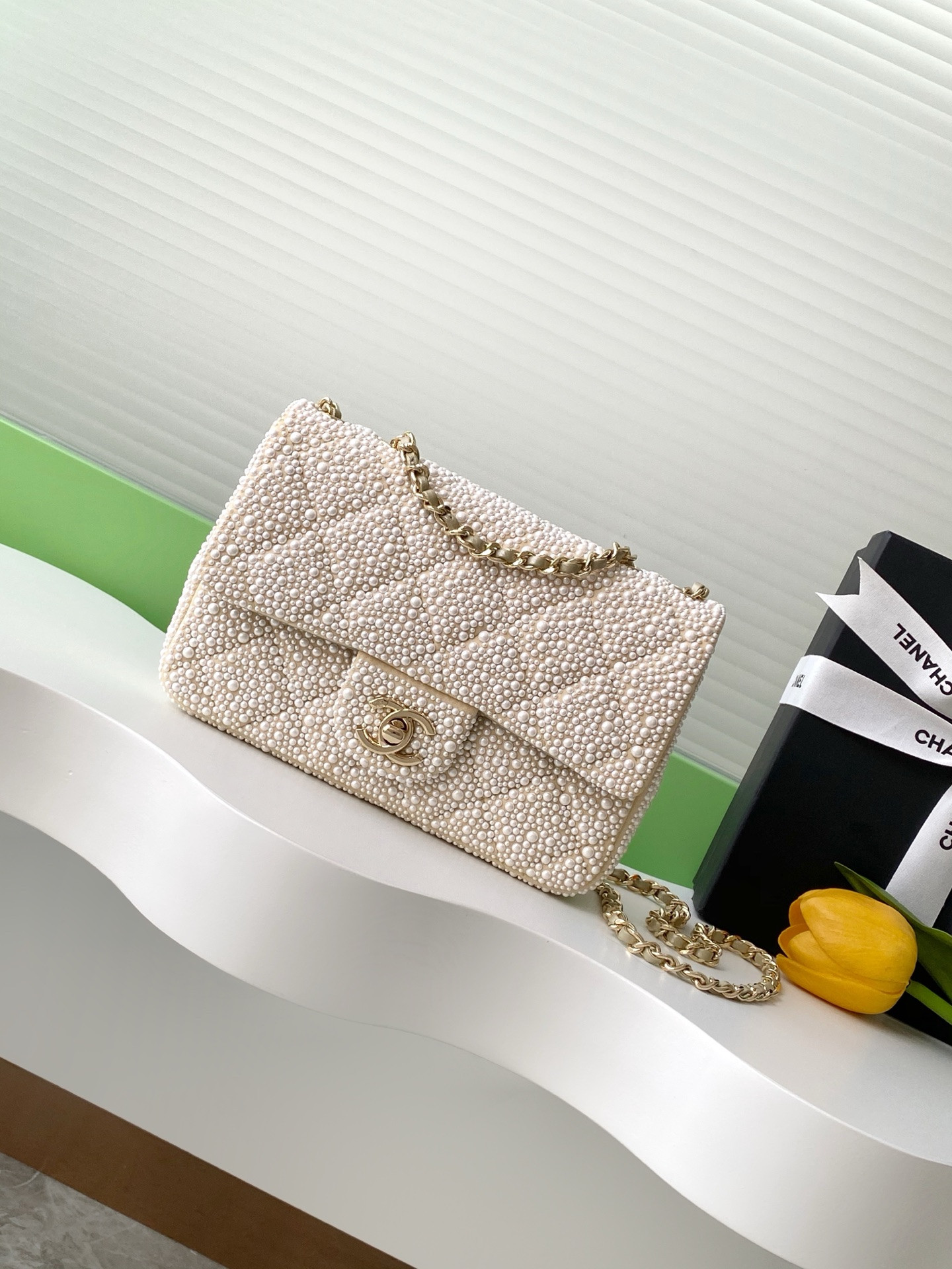 Ch*el CF Evening Bag AS4297 13x21x8cm
