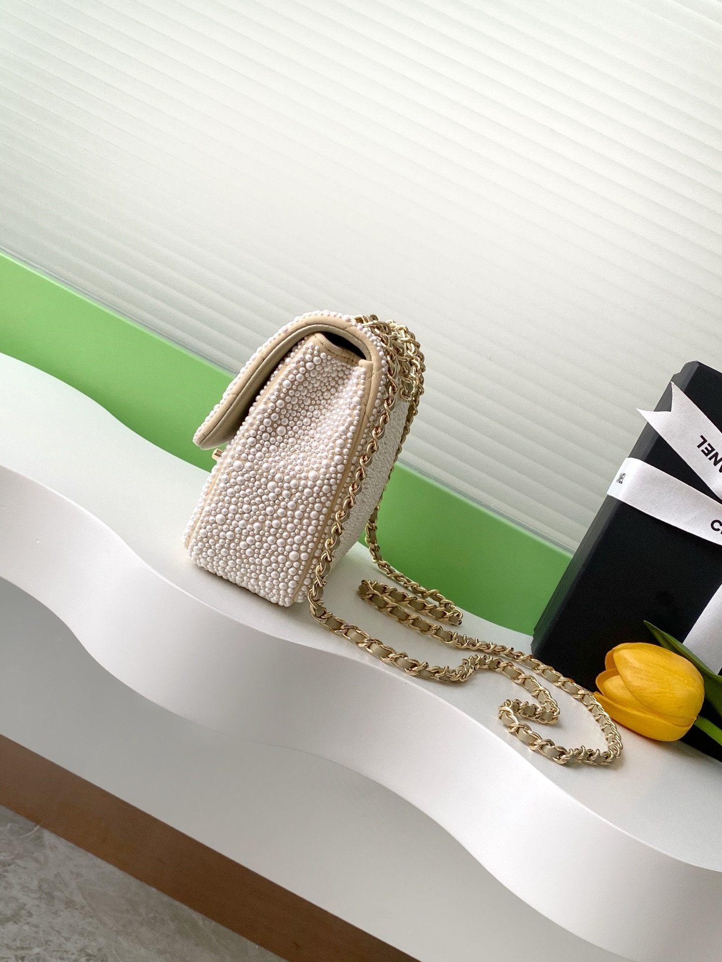 Ch*el CF Evening Bag AS4297 13x21x8cm