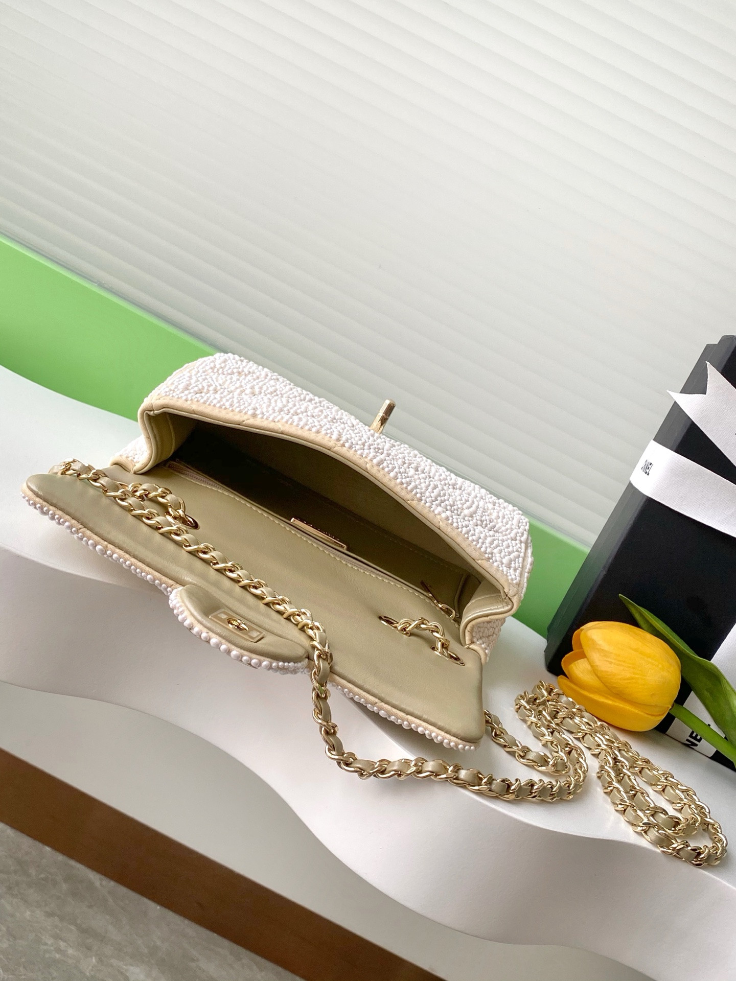 Ch*el CF Evening Bag AS4297 13x21x8cm