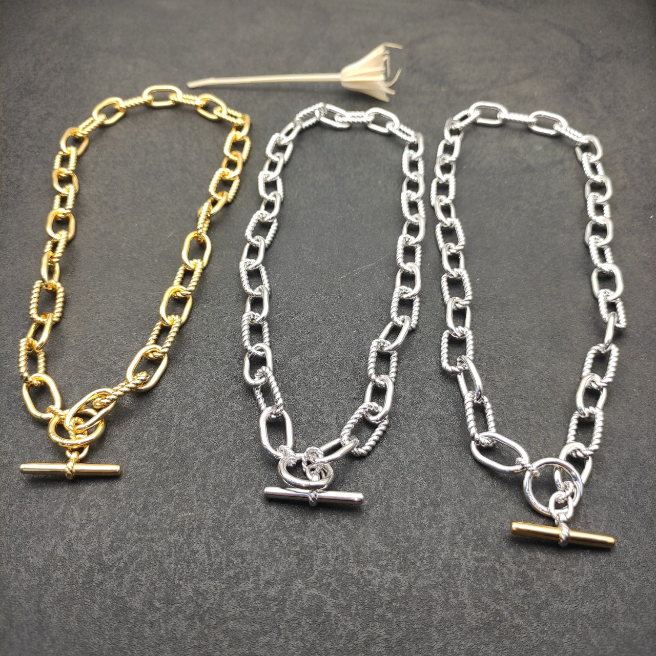 dau1d Yvrm*n 11mm buttonhole necklace(chain length 48cm)