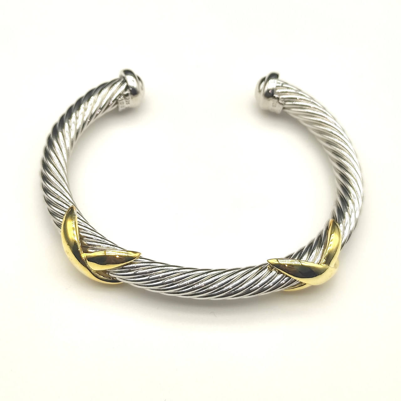 dau1d Yvrm*n 7mm double x bracelet(wrist circumference 16-20cm)