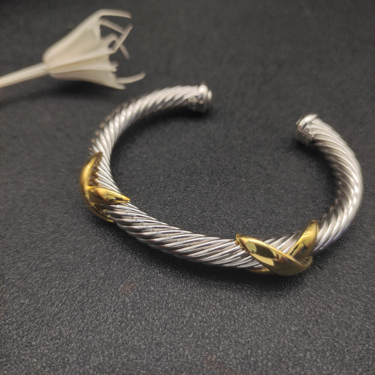 dau1d Yvrm*n 7mm double x bracelet(wrist circumference 16-20cm)