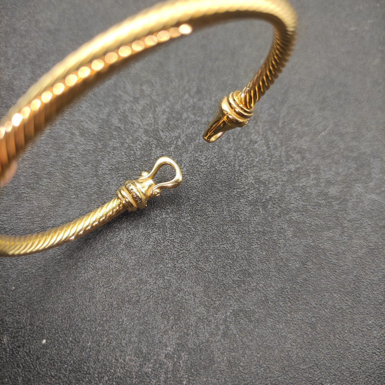 dau1d Yvrm*n 4mm gold hook with di*m*nds bracelet(wrist circumference 16-20cm)