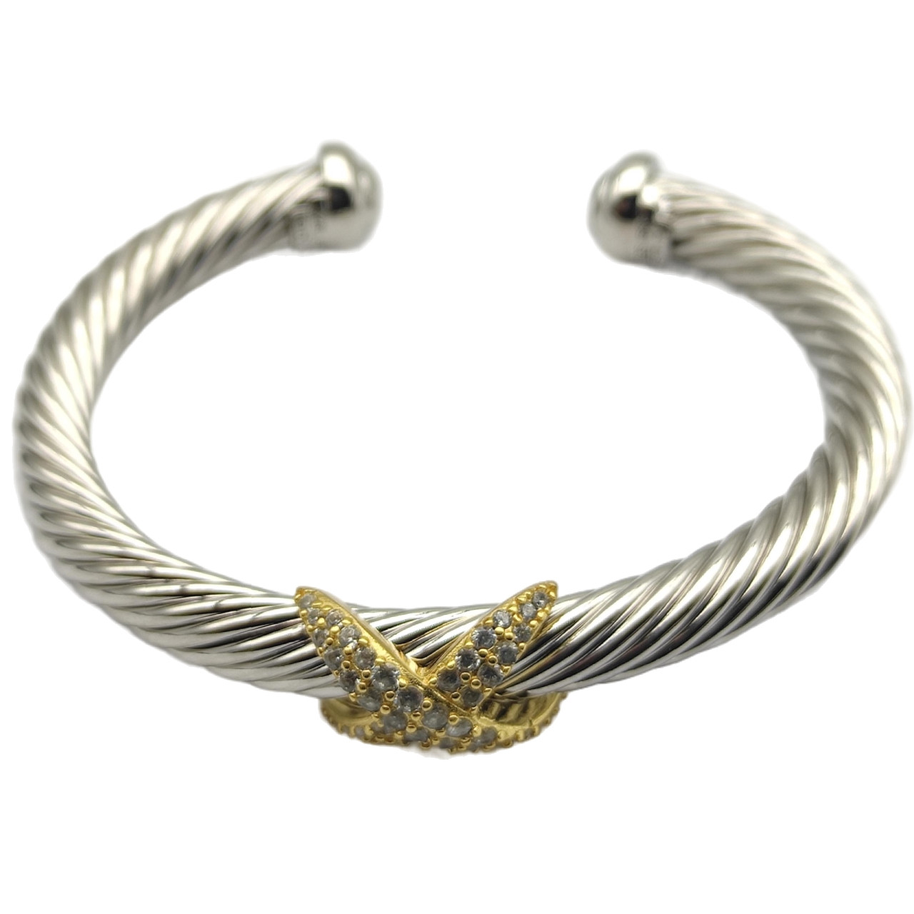 dau1d Yvrm*n color separation 7mm di*m*nd single x bracelet(wrist circumference 16-20cm)